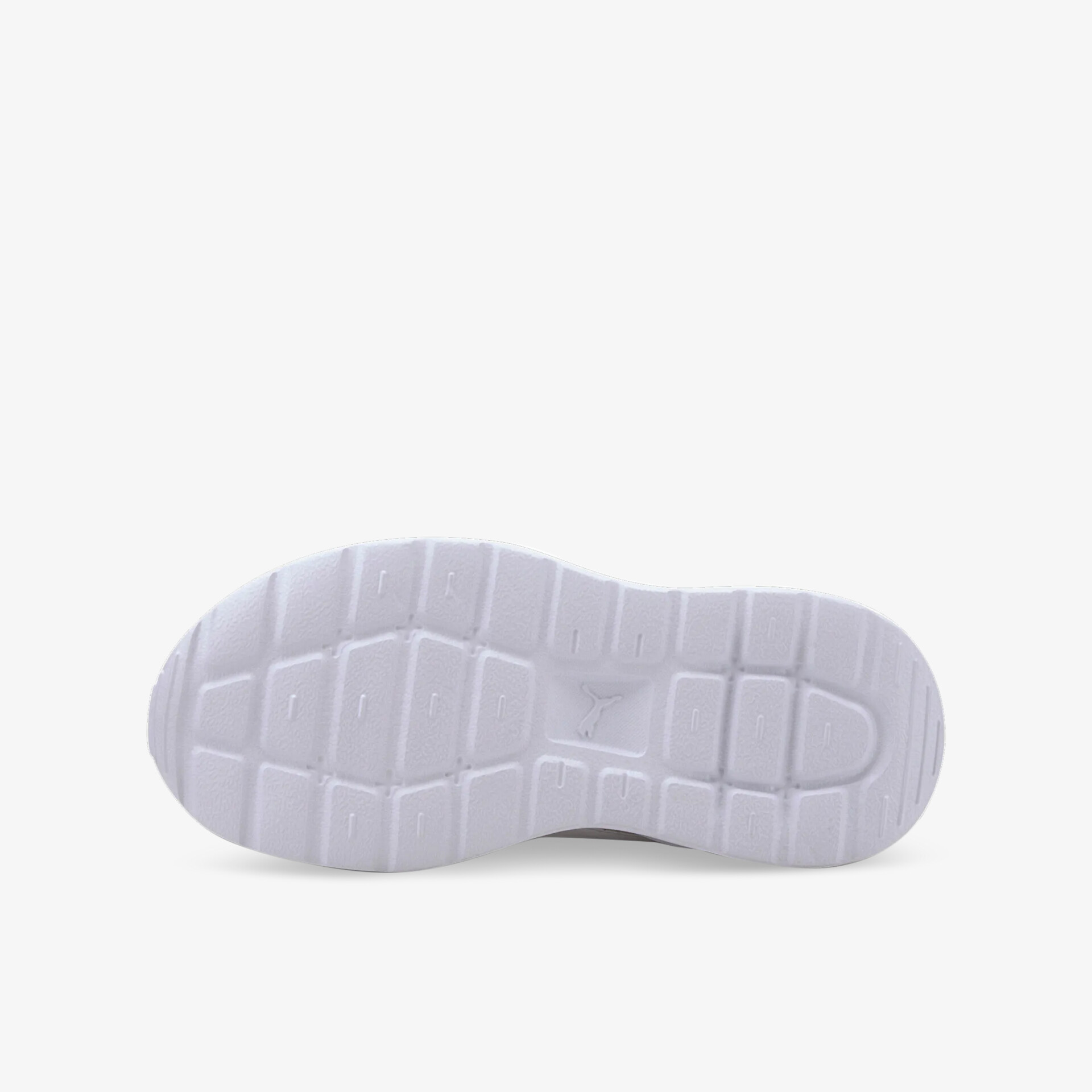 Weiße Schuhsohle mit rutschfestem, flexiblem Profil und stoßdämpfender, leichter Konstruktion