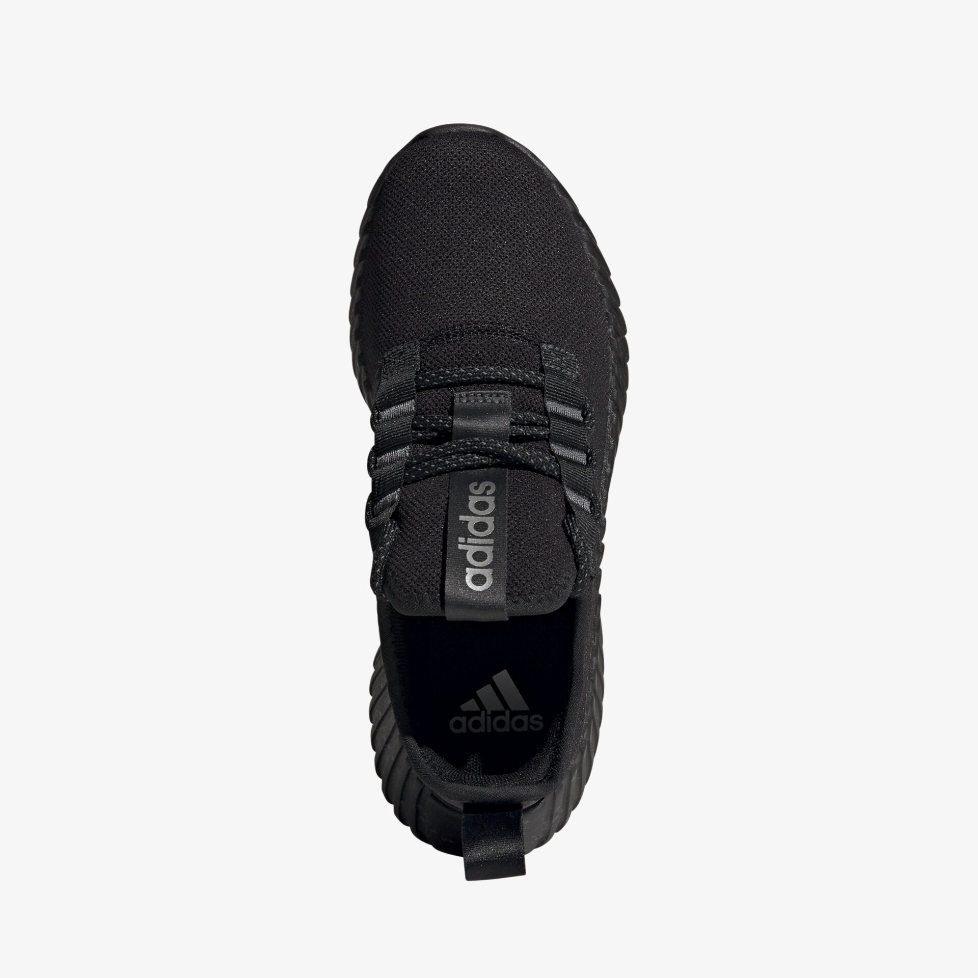 Schwarzer Sneaker von oben in modernem Design mit bequemer Passform und sportlichem Look