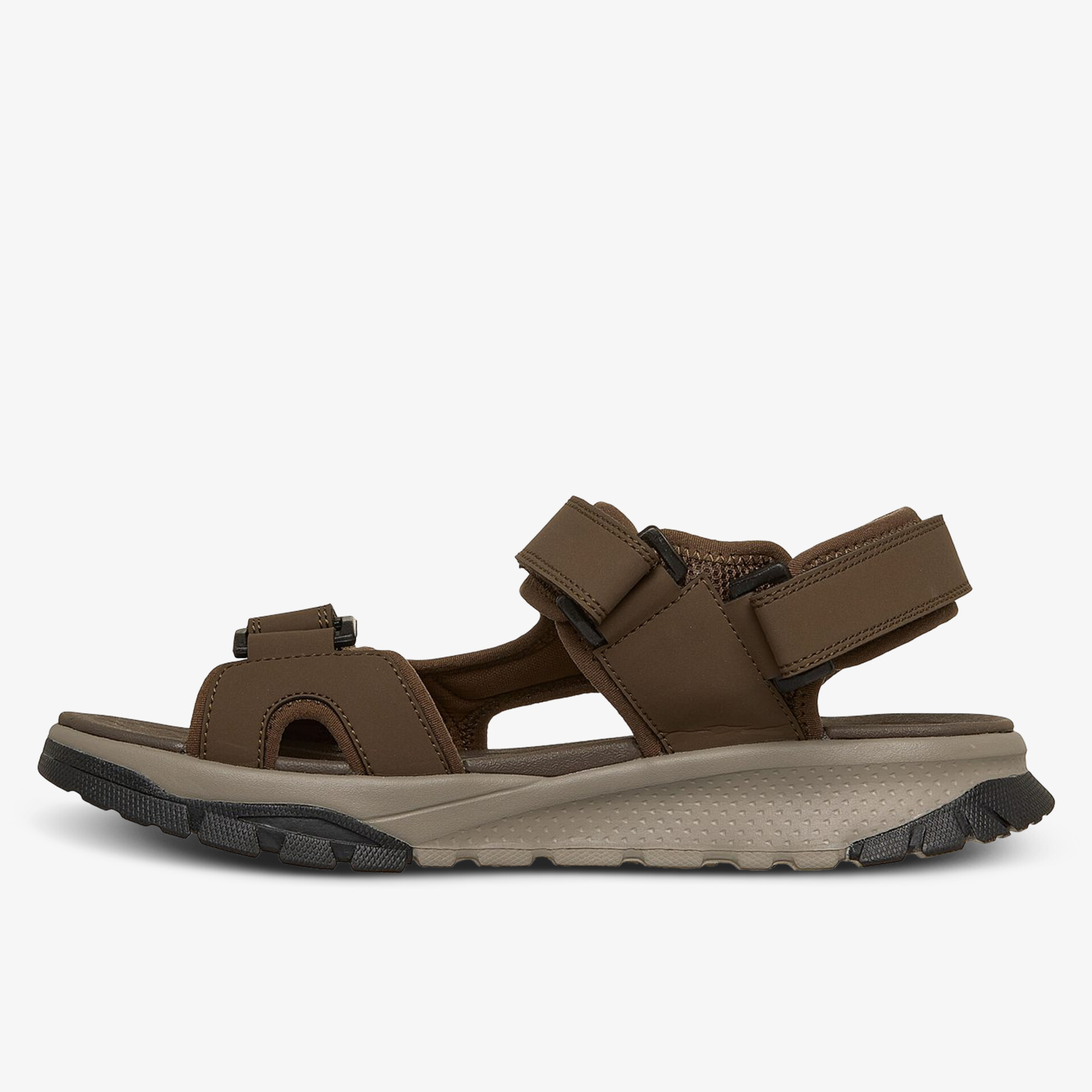 Outdoor-Sandale in Braun mit verstellbaren Riemen und robuster Laufsohle