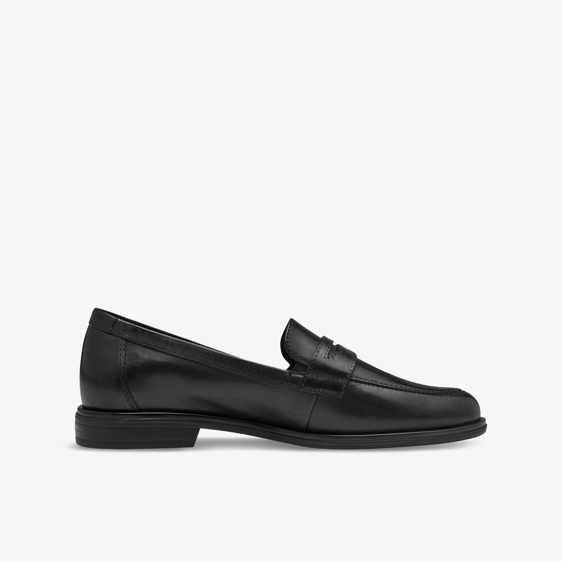 Eleganter schwarzer Lederloafer mit komfortabler Sohle, ideal für stilvolle Anlässe