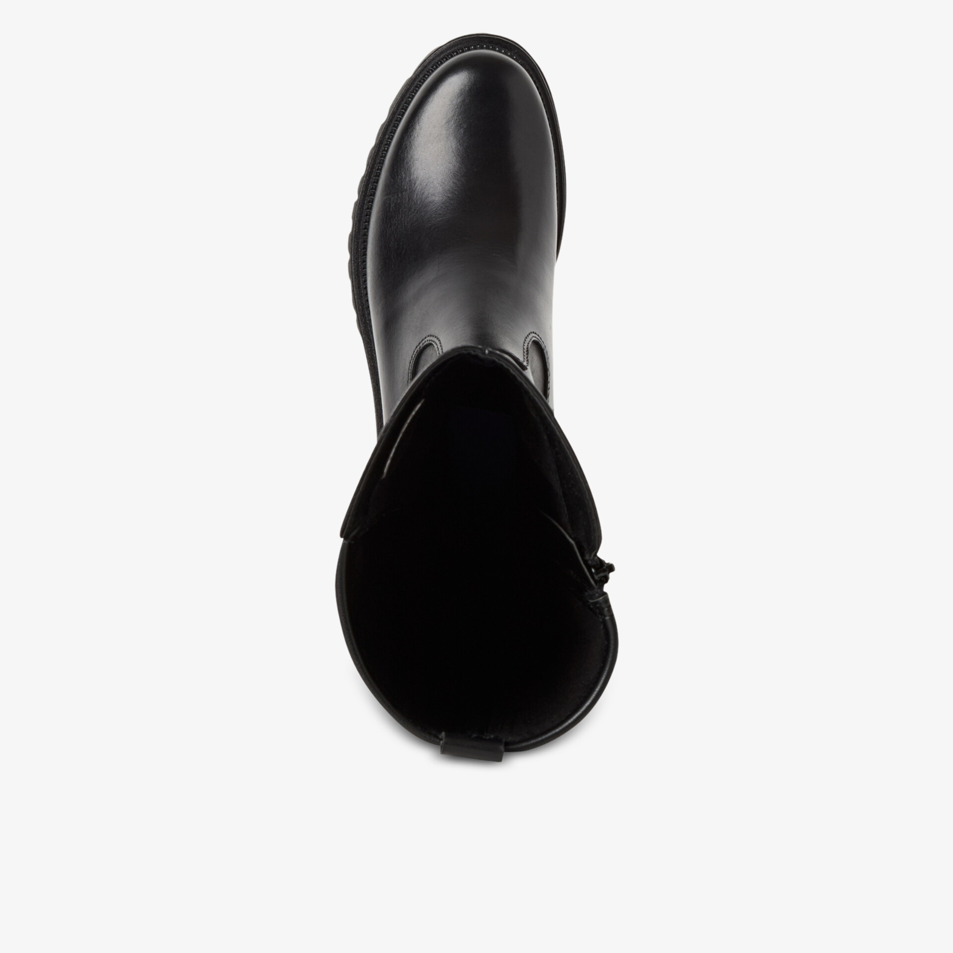 Robuster Schuh aus glattem Leder mit klassischem Design und hoher Strapazierfähigkeit