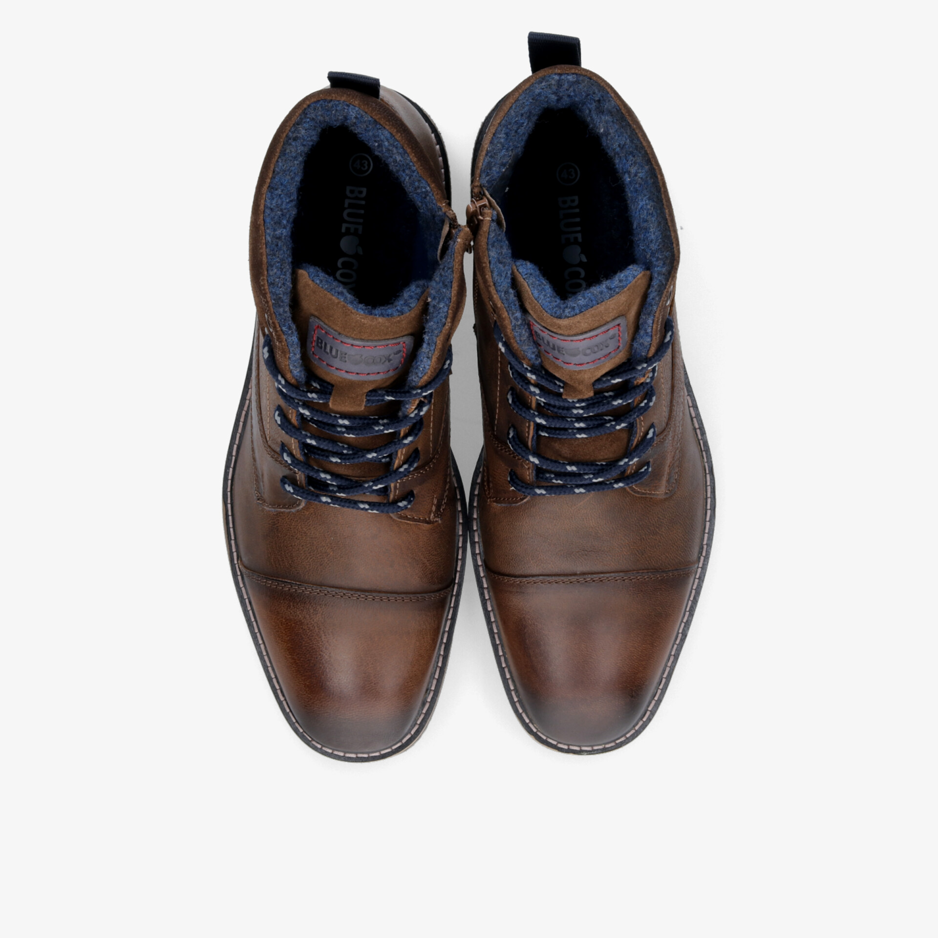 Elegante braune Lederstiefel mit Schnürung für Komfort und Stil im klassischen Design. Ideal für kalte Tage.