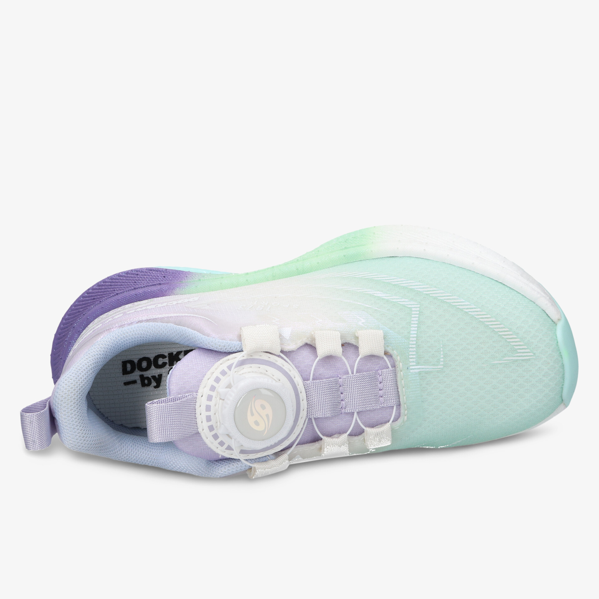 Leichter Sneaker mit atmungsaktivem Material und modernem Farbverlauf in Mintgrün und Lila