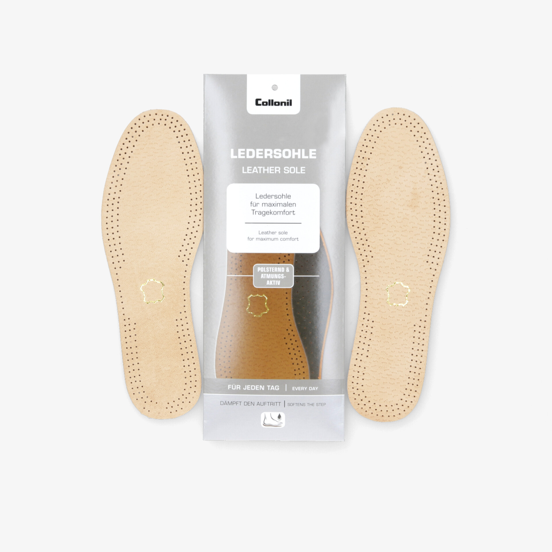 Hochwertige lederne Einlegesohlen mit weicher Oberfläche und atmungsaktivem Material für optimalen Tragekomfort