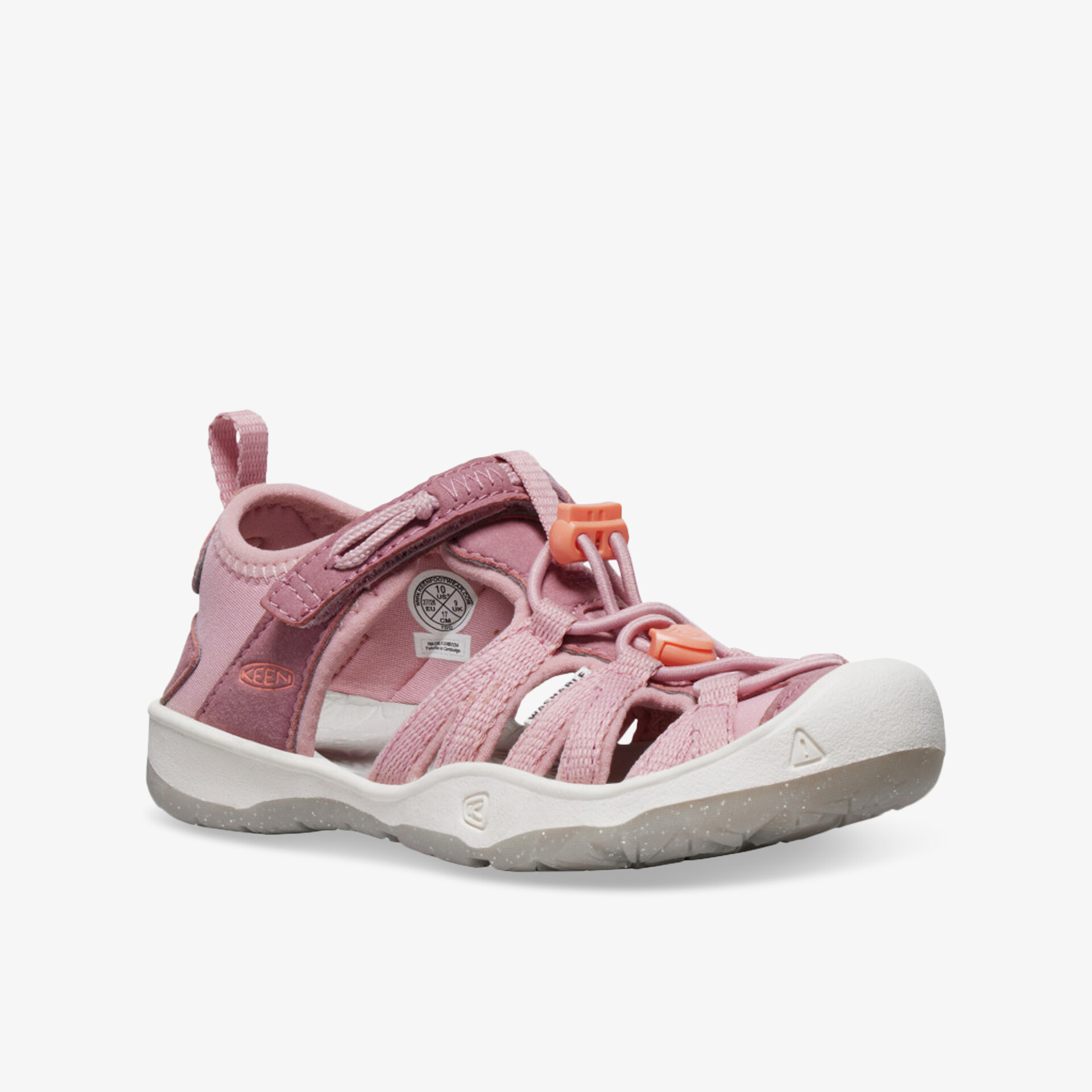 Leichte, atmungsaktive und robuste Outdoor-Sandale in Rosa mit rutschfester Sohle und verstellbarem Verschluss