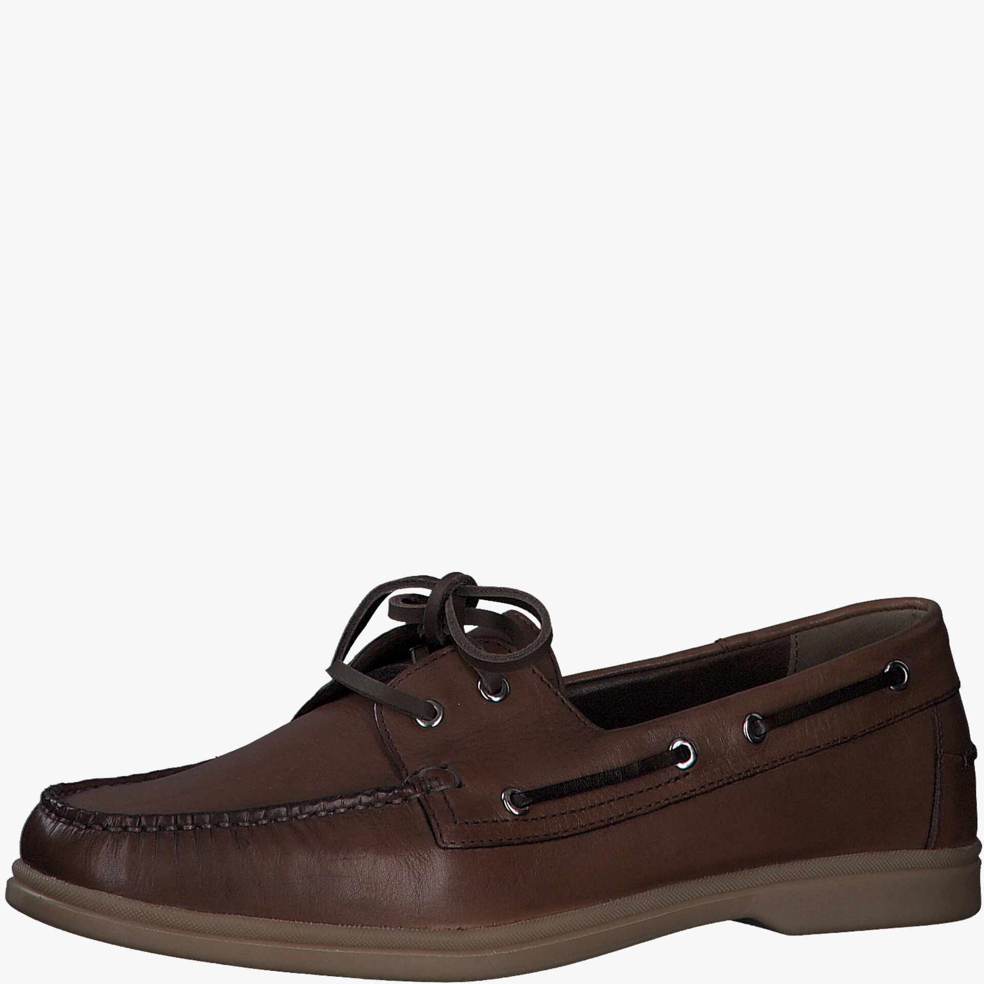 Brauner Leder-Slipper mit klassischer Naht und rutschfester Sohle für bequemen und eleganten Tragekomfort