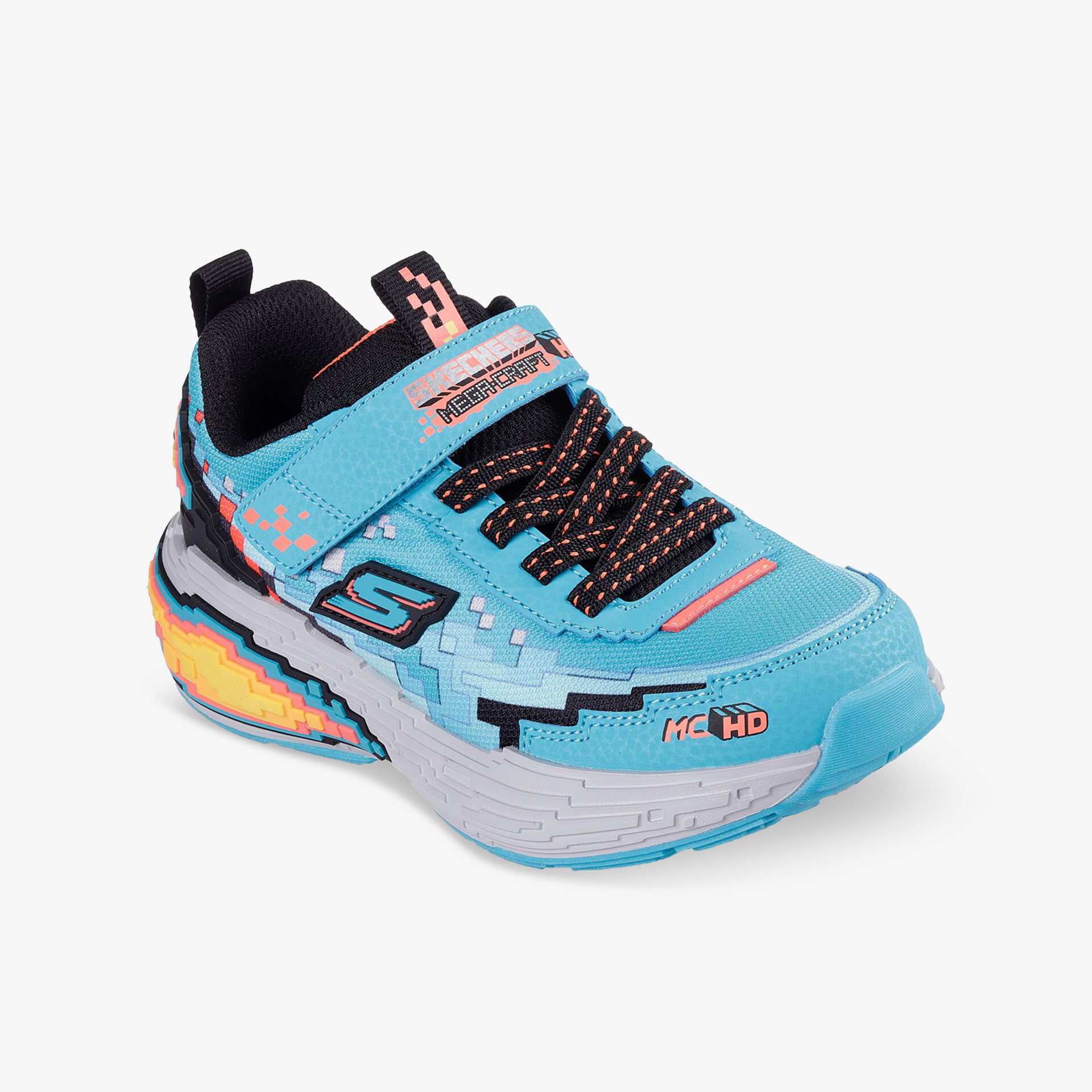 Leichter sportlicher Kindersneaker in blau und schwarz mit stabiler Sohle und komfortabler Passform