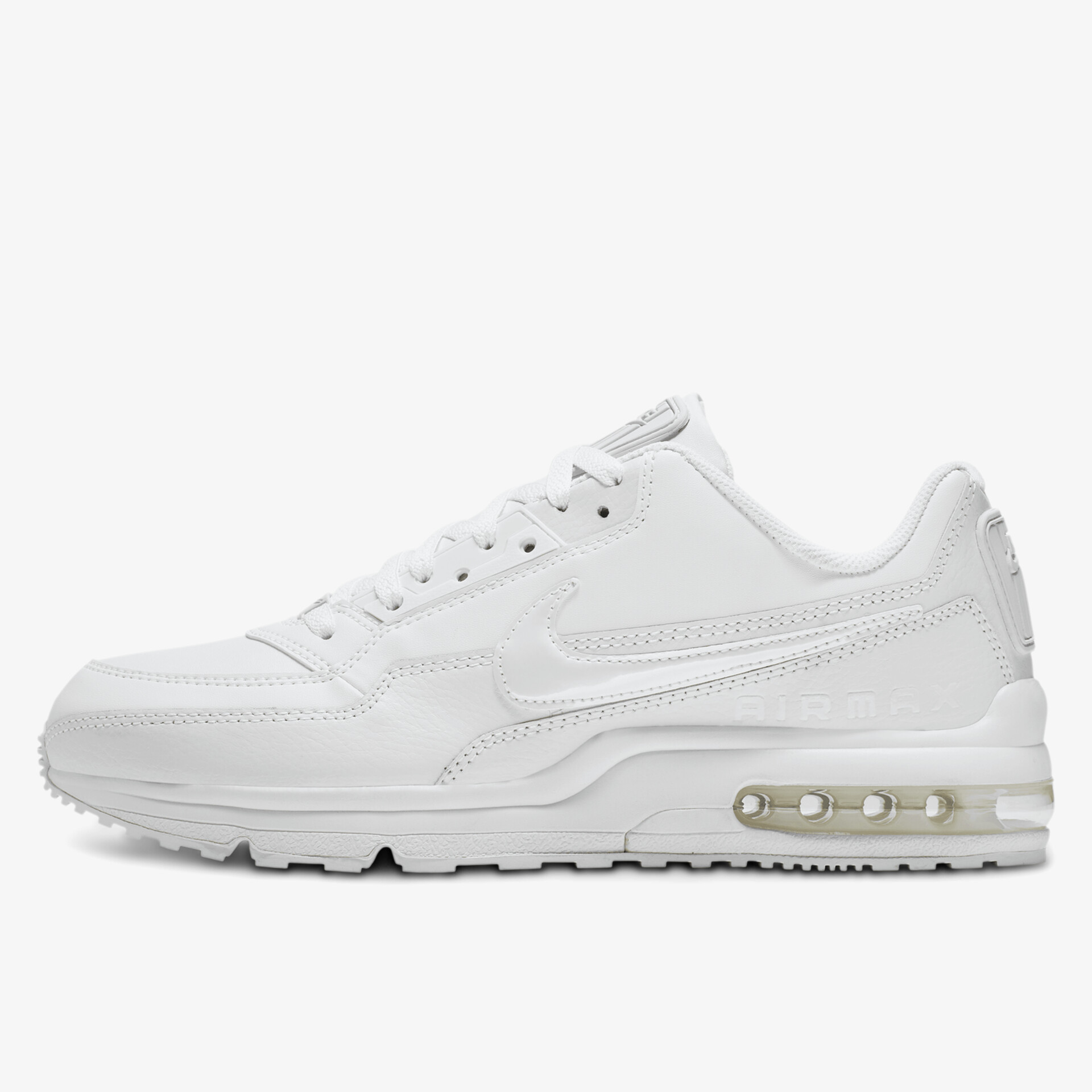 Moderner weißer Sneaker mit luftgepolsterter Sohle, ideal für sportlichen Stil und Komfort.