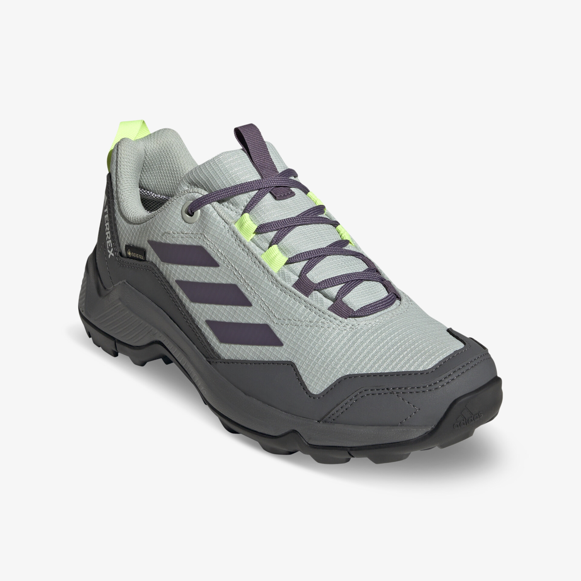 Moderner Wanderschuh mit rutschfester Sohle und atmungsaktivem Material für optimalen Outdoor-Komfort.