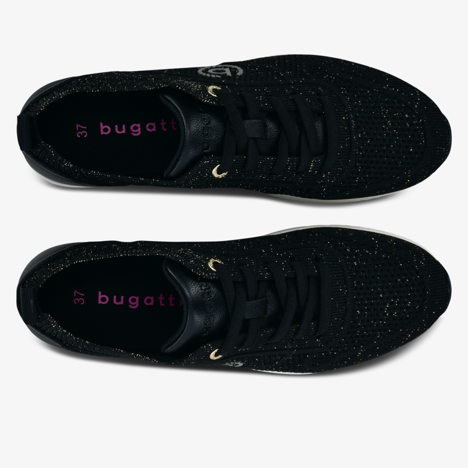 Elegante schwarze Schuhe mit schimmerndem Finish und subtilen Details, ideal für vielseitigen Einsatz.