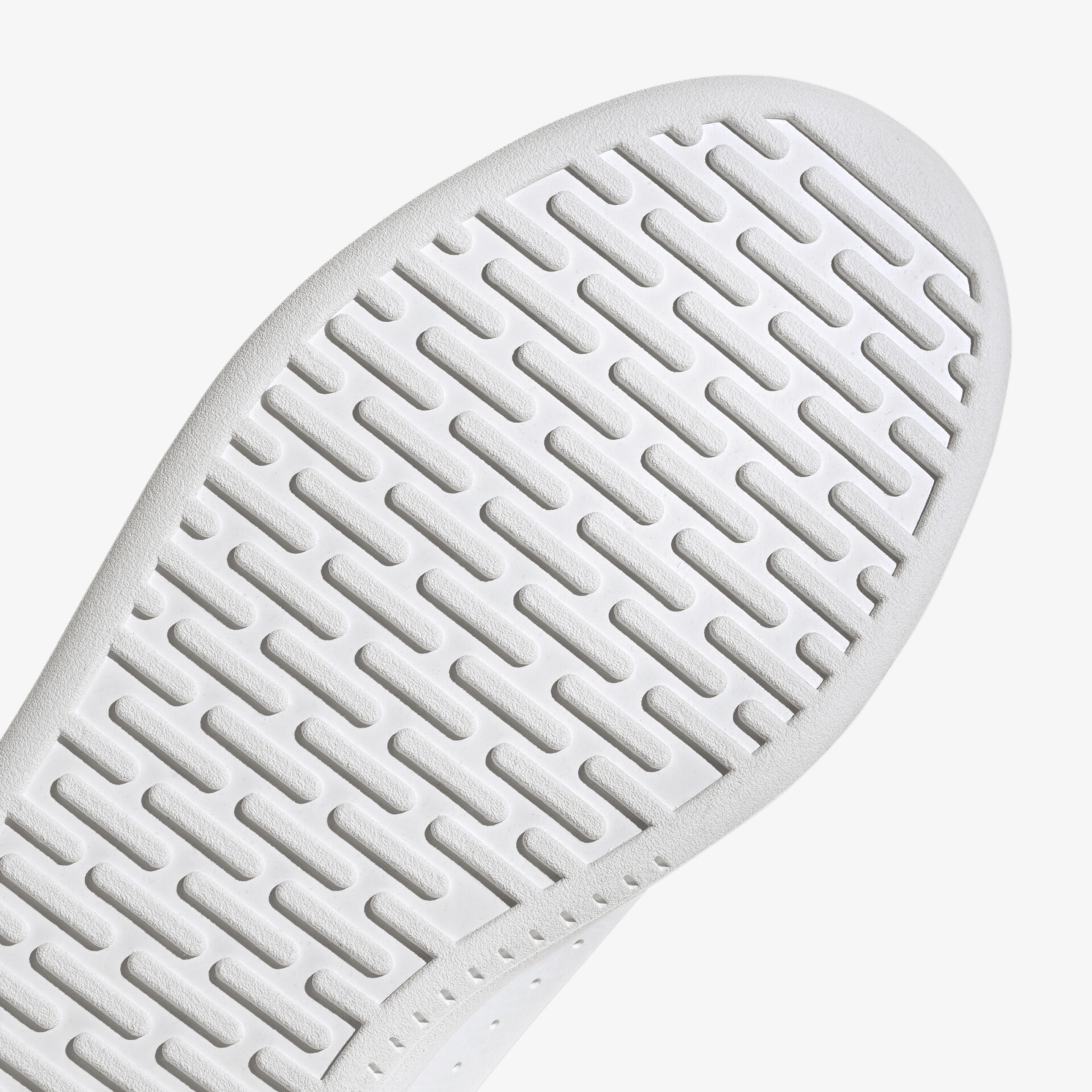 Weiße Schuhsohle mit rutschfestem, langlebigem Muster für hohen Tragekomfort.
