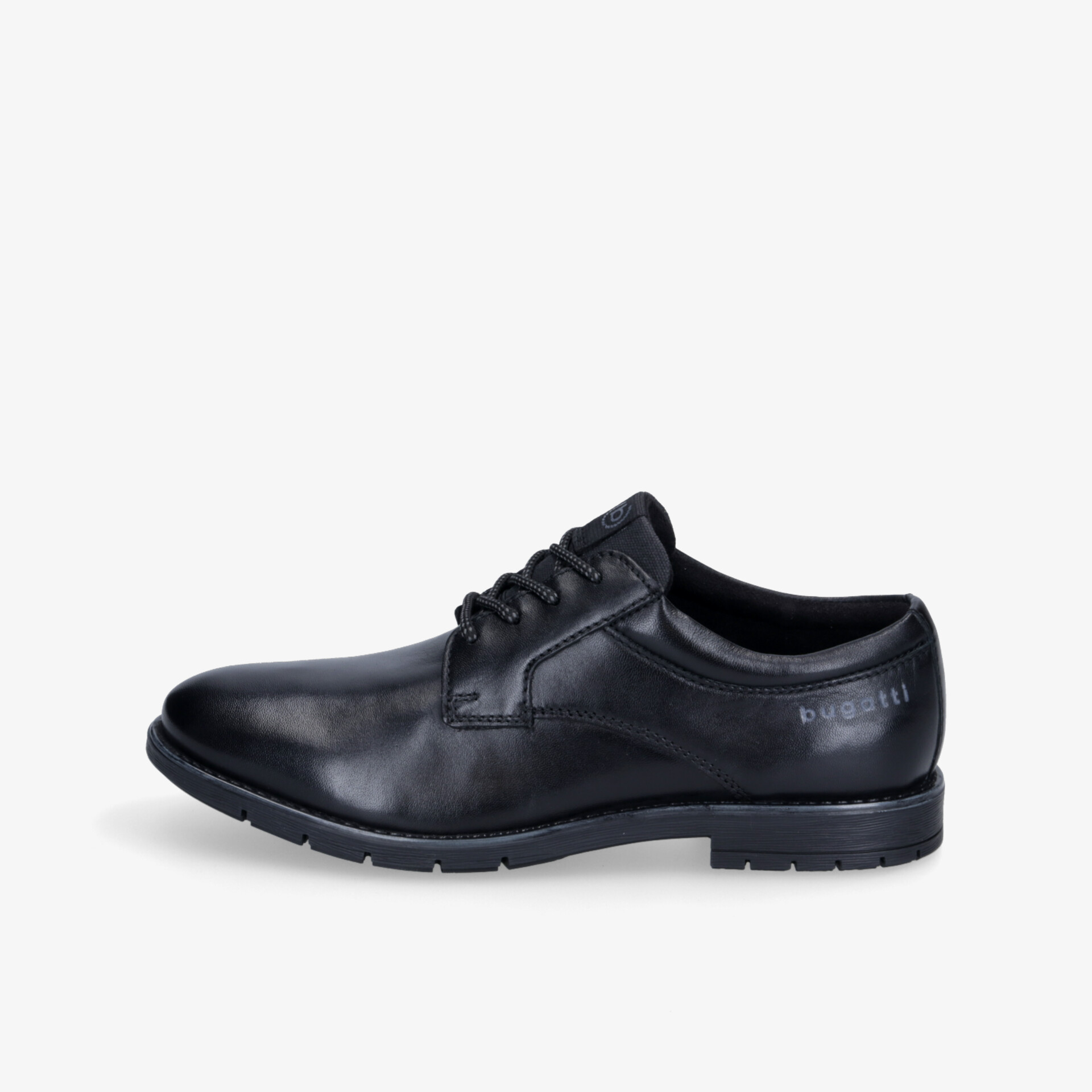 Eleganter schwarzer Lederschuh mit robustem Design und hohem Tragekomfort, ideal für stilvolle Anlässe.