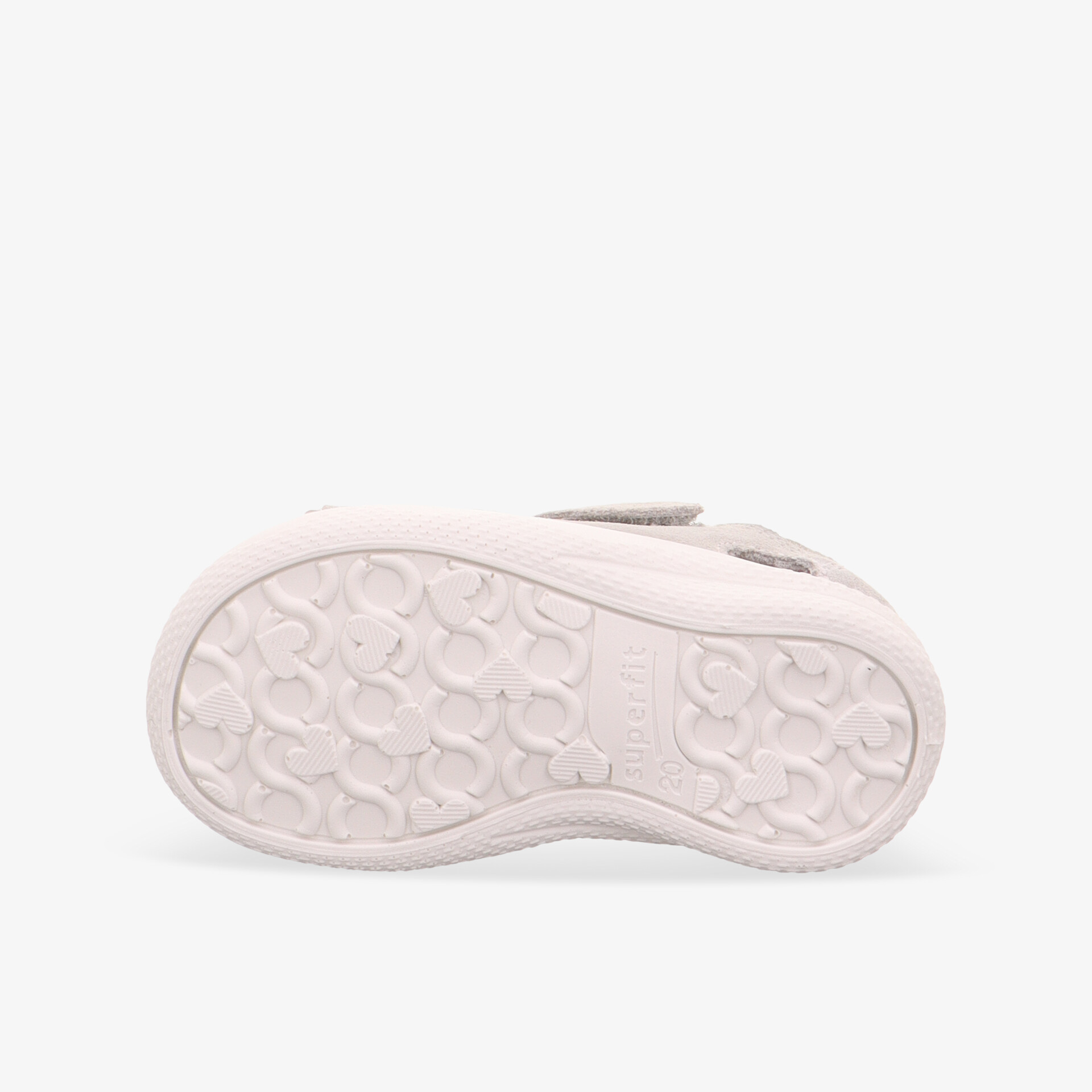 Weiße Schuhsohle mit rutschfestem, robustem Profil für optimalen Halt und hohe Strapazierfähigkeit