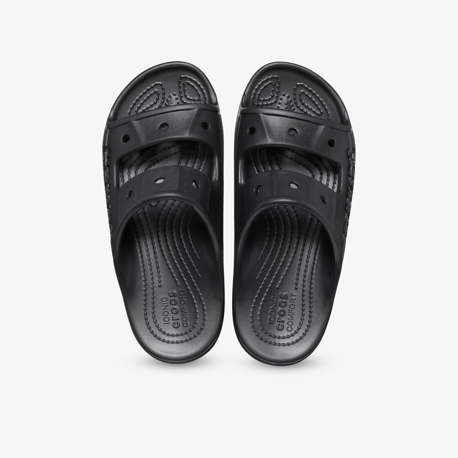 Schwarze komfortable Sandalen im Paar, leicht, atmungsaktiv und rutschfest mit ergonomischem Design