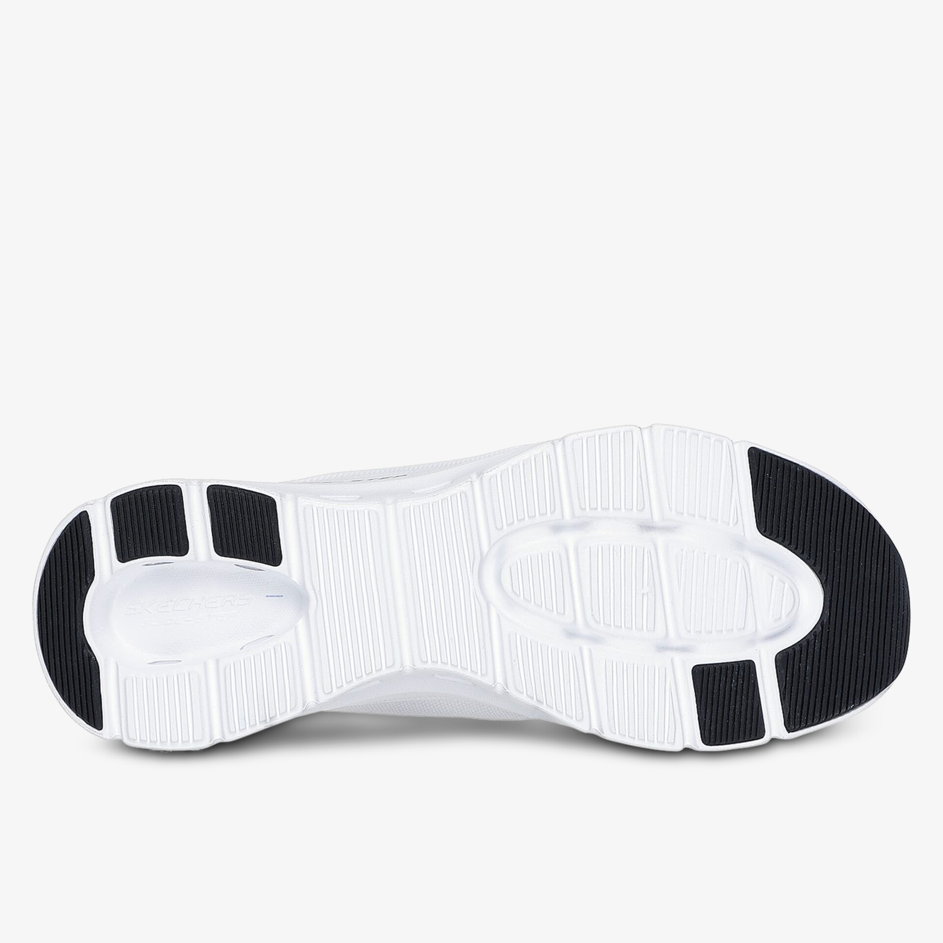 Moderner Schuh mit rutschfester Sohle in kontrastierendem Schwarz-Weiß-Design.