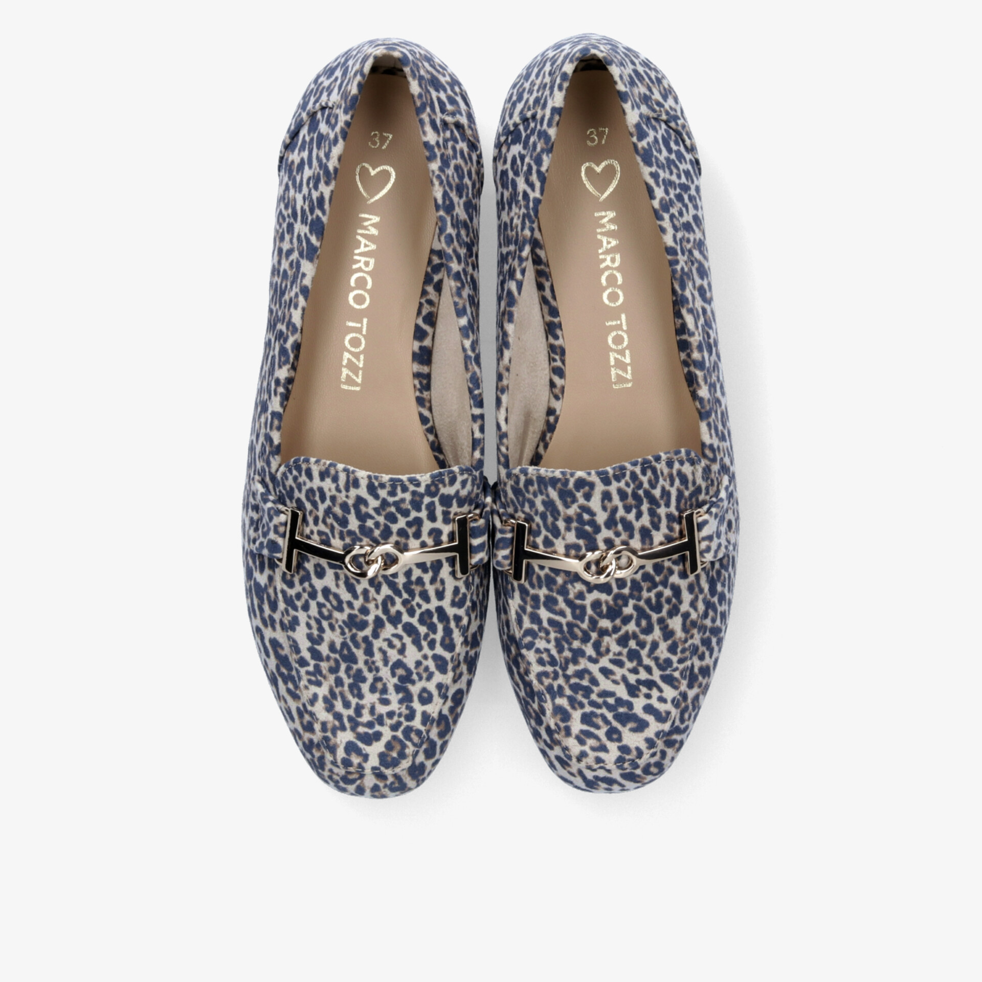 Elegante Loafer mit Leopardenmuster und dekorativem Ketten-Detail für stilvolle Auftritte.