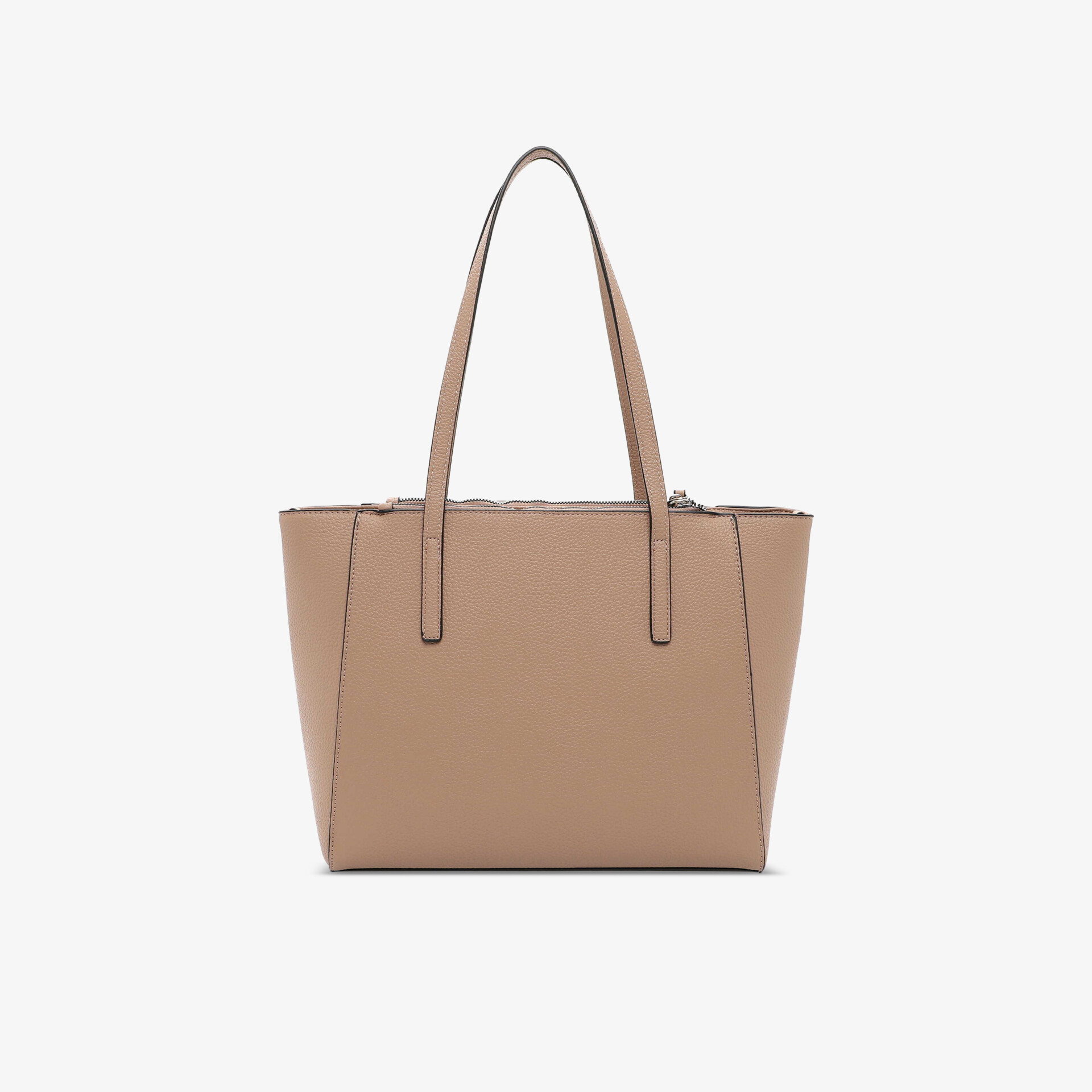 Elegante beigefarbene Handtasche mit geräumigem Innenraum und langen Henkeln für vielseitigen Gebrauch