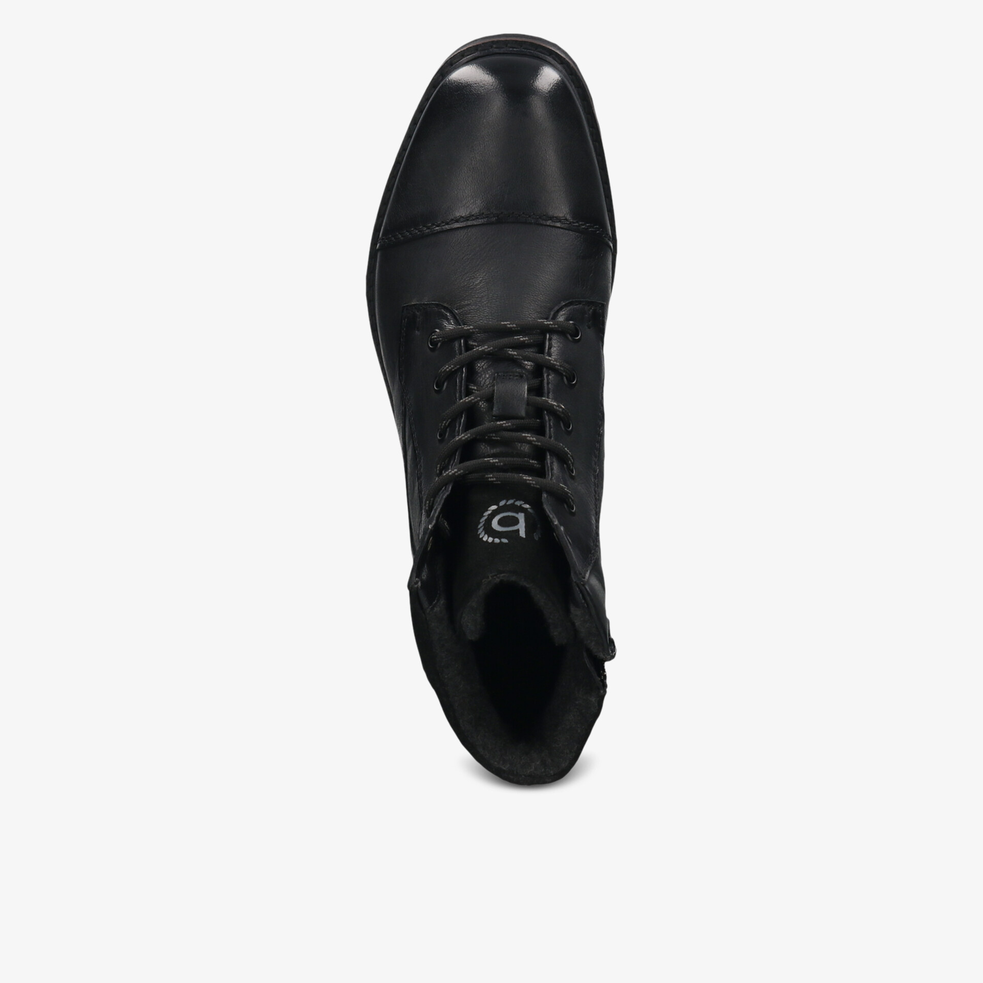 Eleganter schwarzer Schnürschuh aus glattem Leder, bequem und klassisch, perfekte Passform