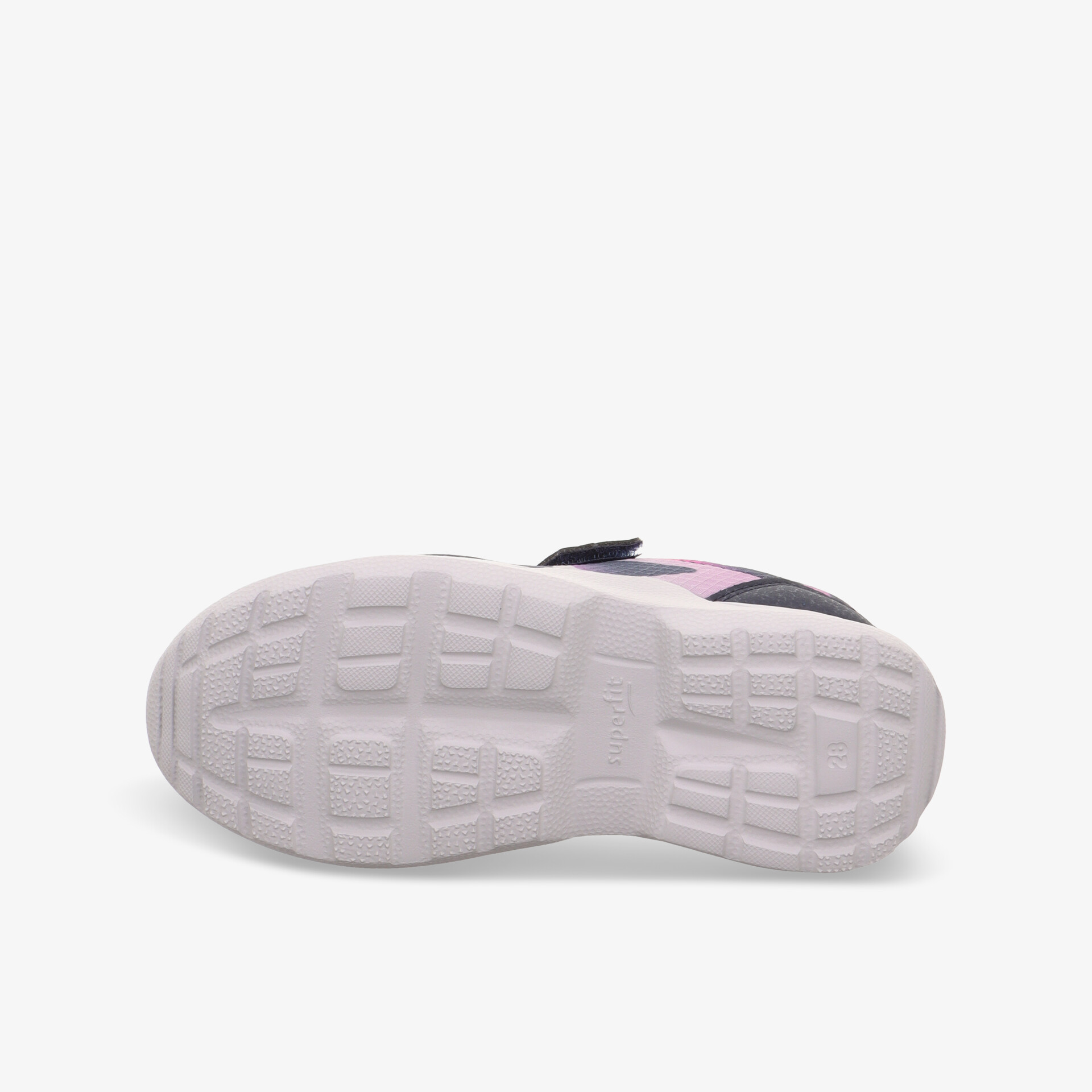 Weiße rutschfeste Schuhsohle mit robustem, flexiblem Profil für sicheren Halt und langanhaltenden Komfort