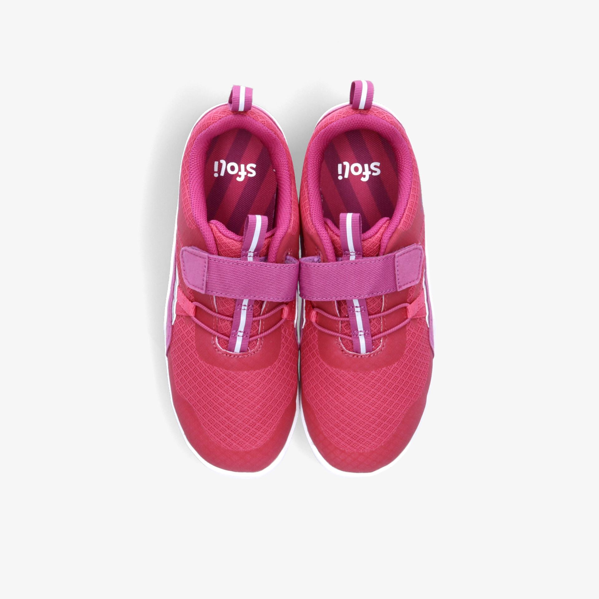 Sportliche rosa Schuhe mit Schnellverschluss, bequem und leicht, ideal für aktive Nutzung und hohen Tragekomfort