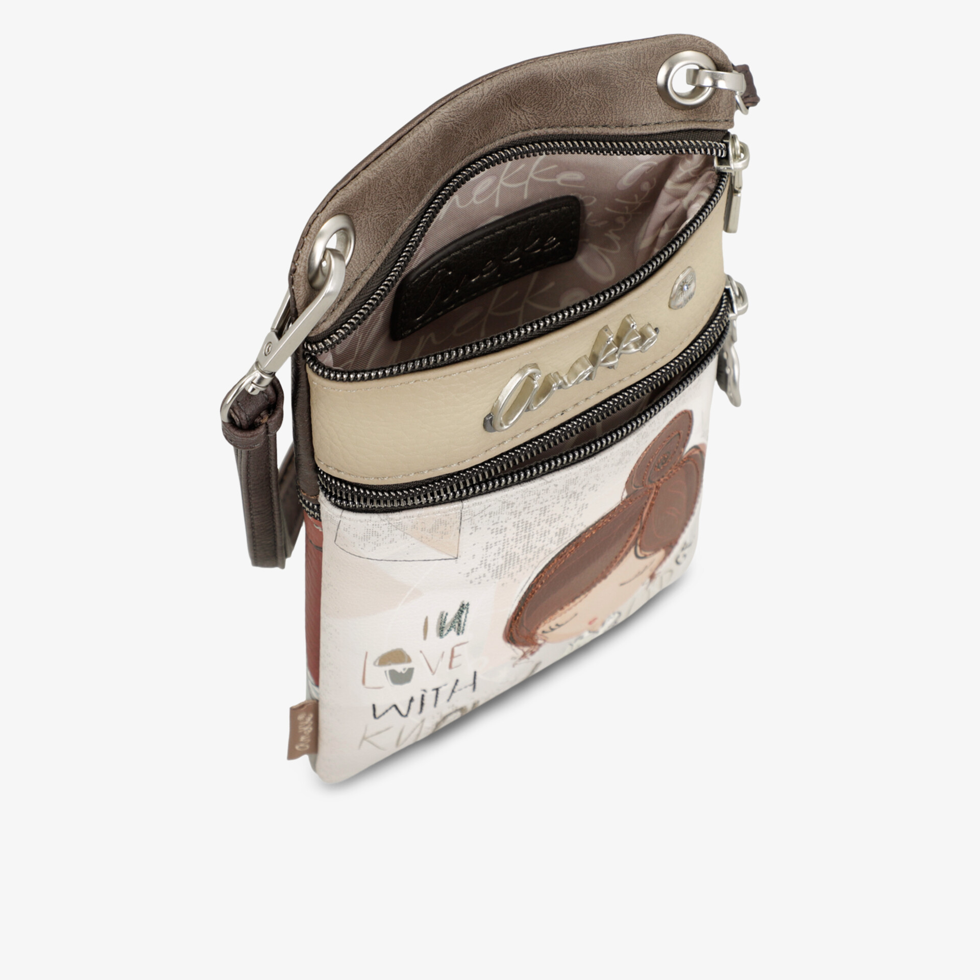 Kompakte Umhängetasche mit Reißverschlussfach, modisches und praktisches Design für unterwegs