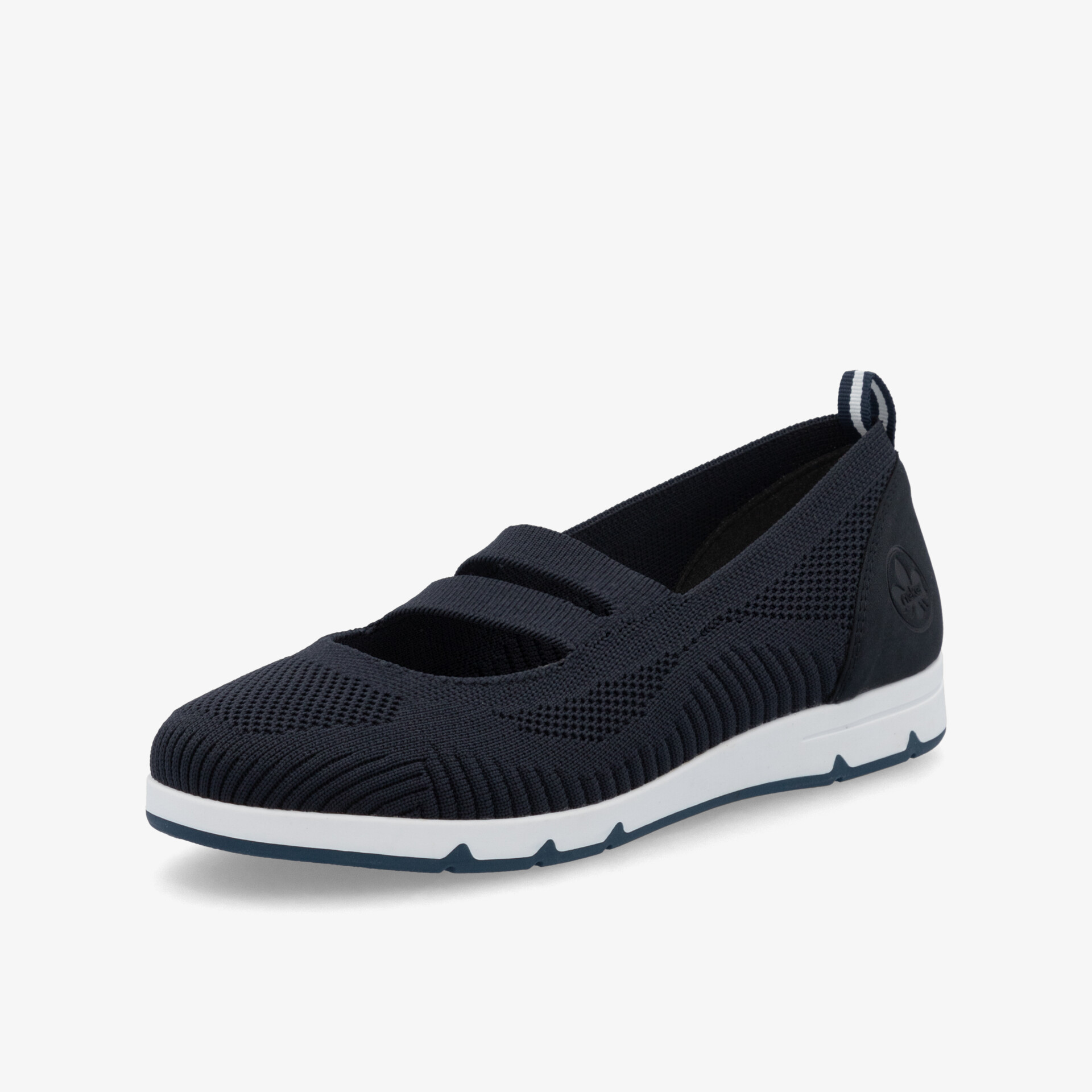 Komfortabler sportlicher Slipper mit elastischen Bändern und rutschfester weißer Sohle für ganztägigen Tragekomfort