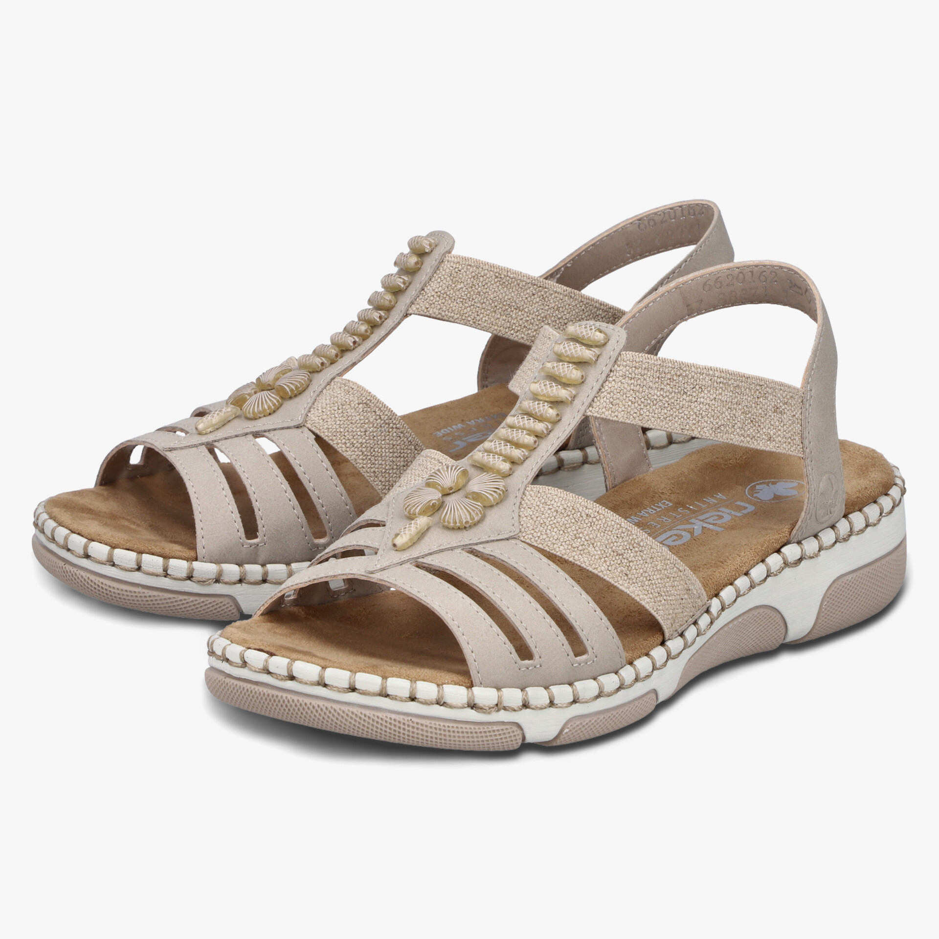 Bequeme Sandalen mit verstellbarem Riemen und modischen Perlendetails für optimalen Halt und Komfort