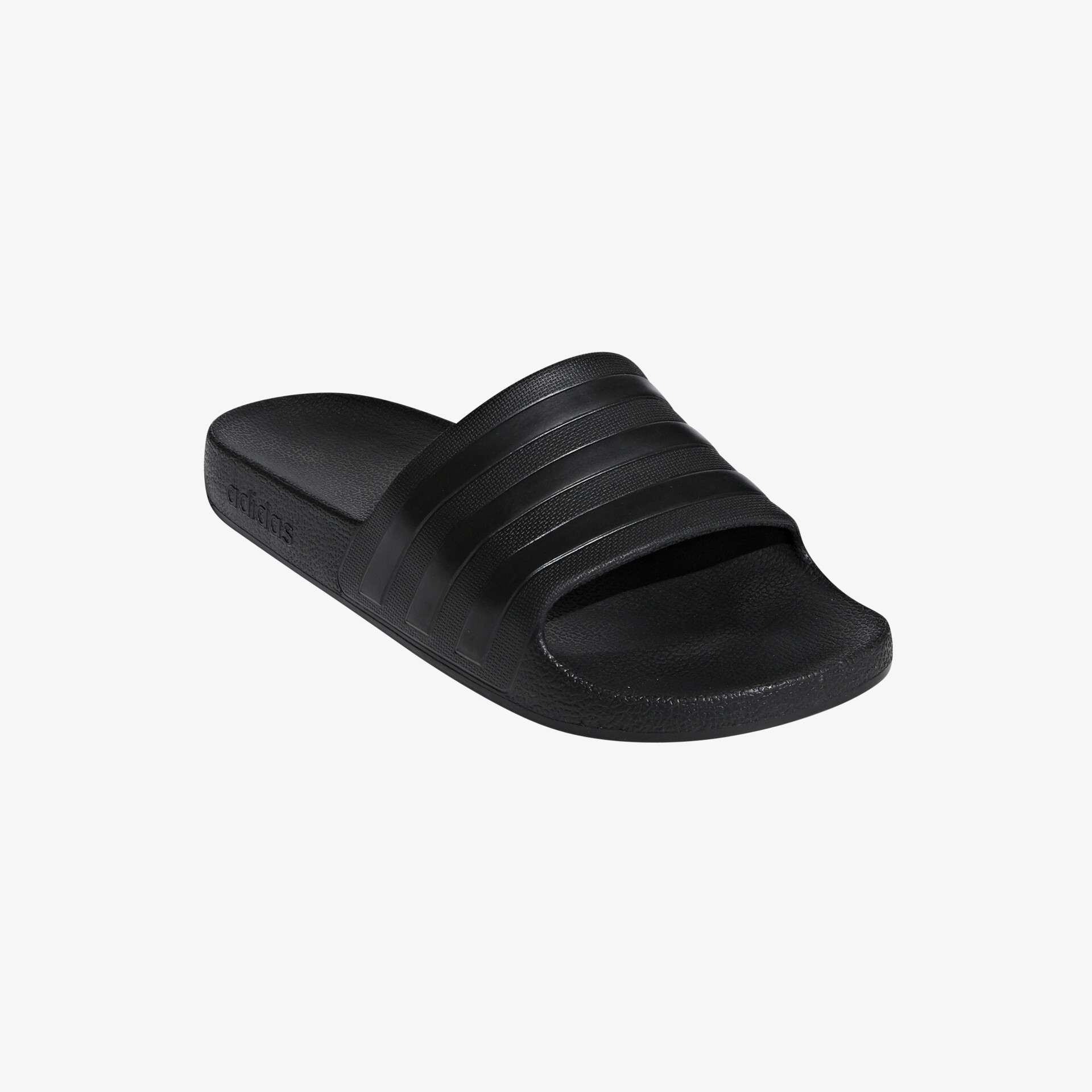 Schwarzer Slipper aus Gummi mit komfortablem Design und rutschfester Sohle, vielseitig und modisch.