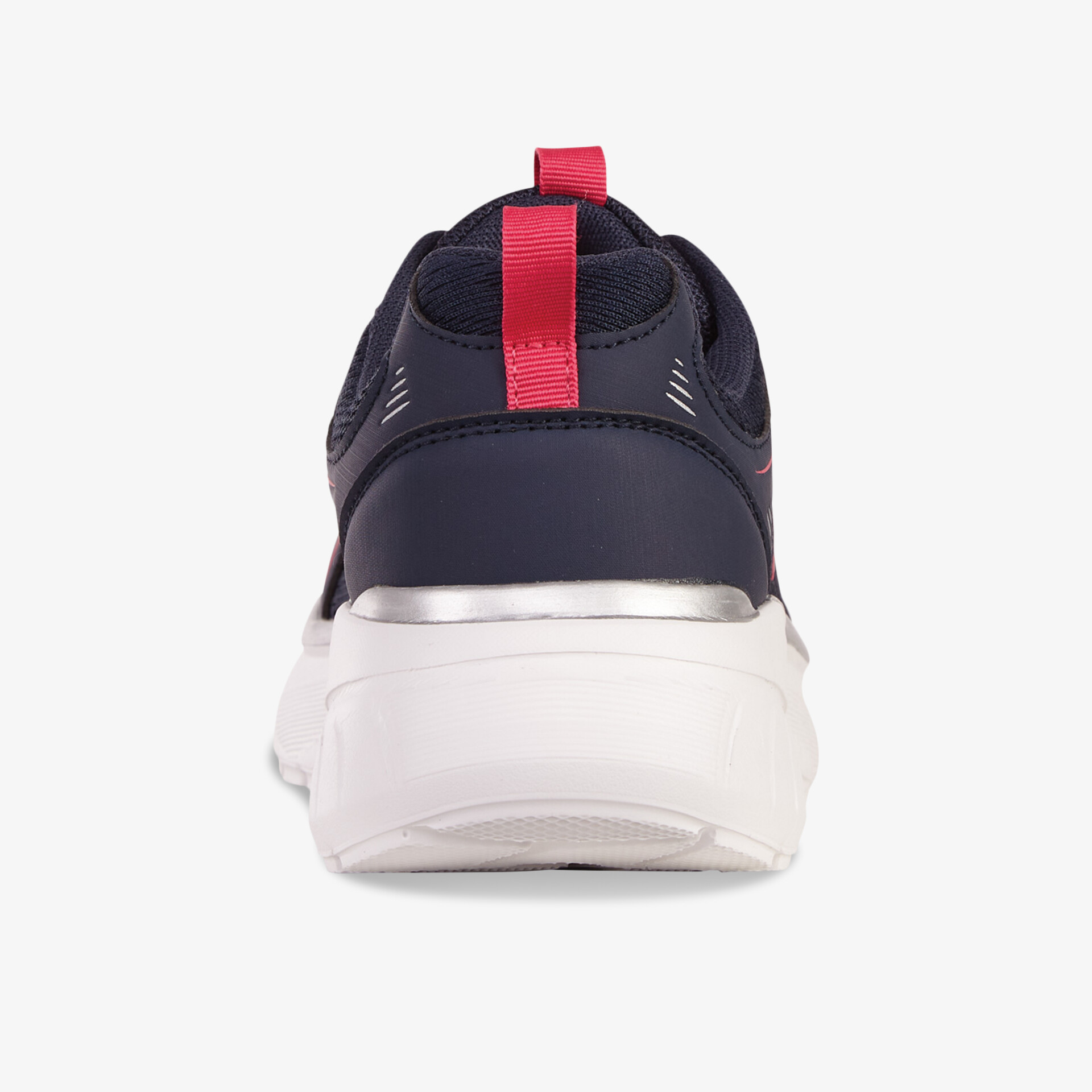 Stabiler Sportschuh mit leichter Dämpfung und atmungsaktivem Material, Rückansicht mit modernem Design