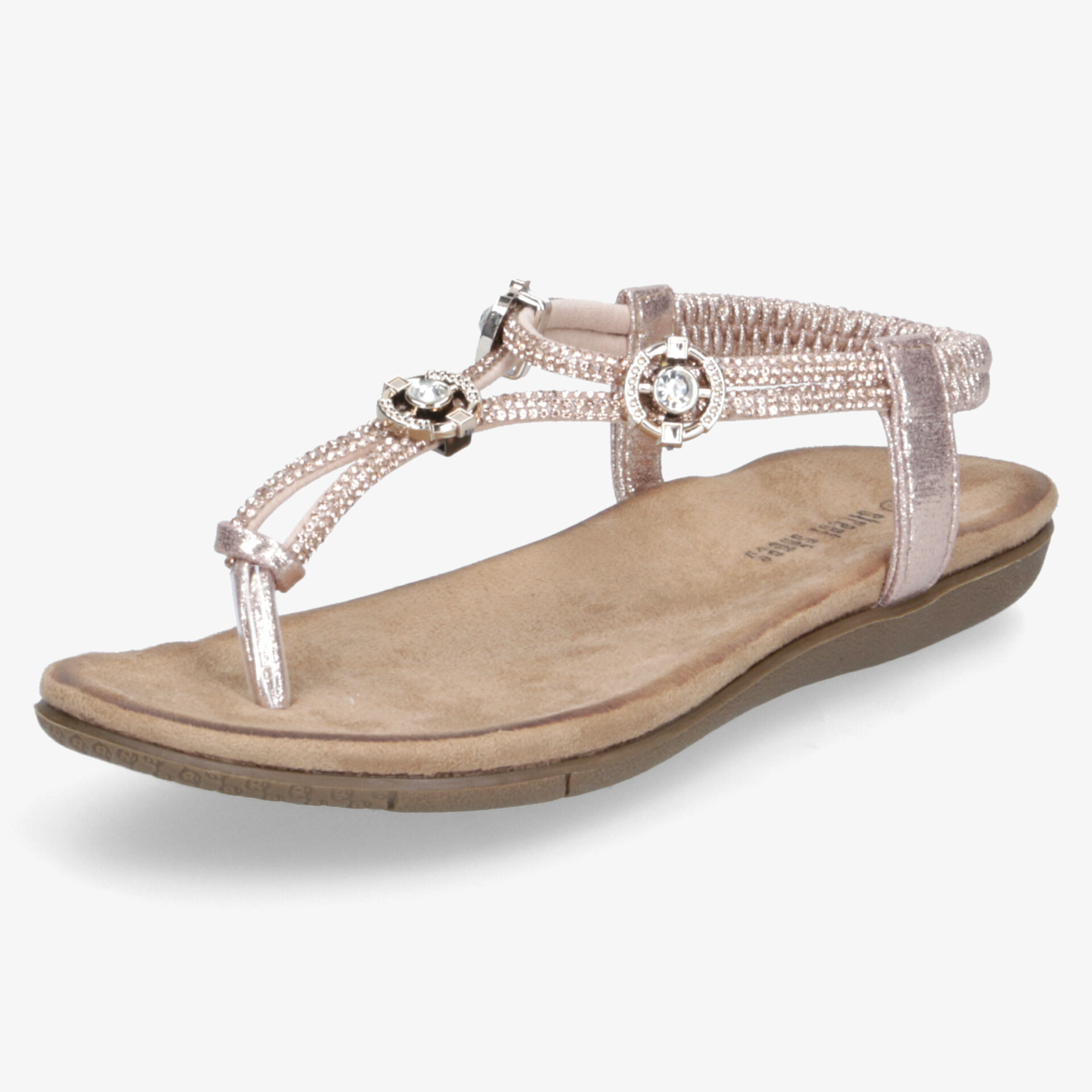 Modische rosa Glitzer-Sandale mit verstellbarem Riemchen und komfortabler weicher Sohle für den Sommer