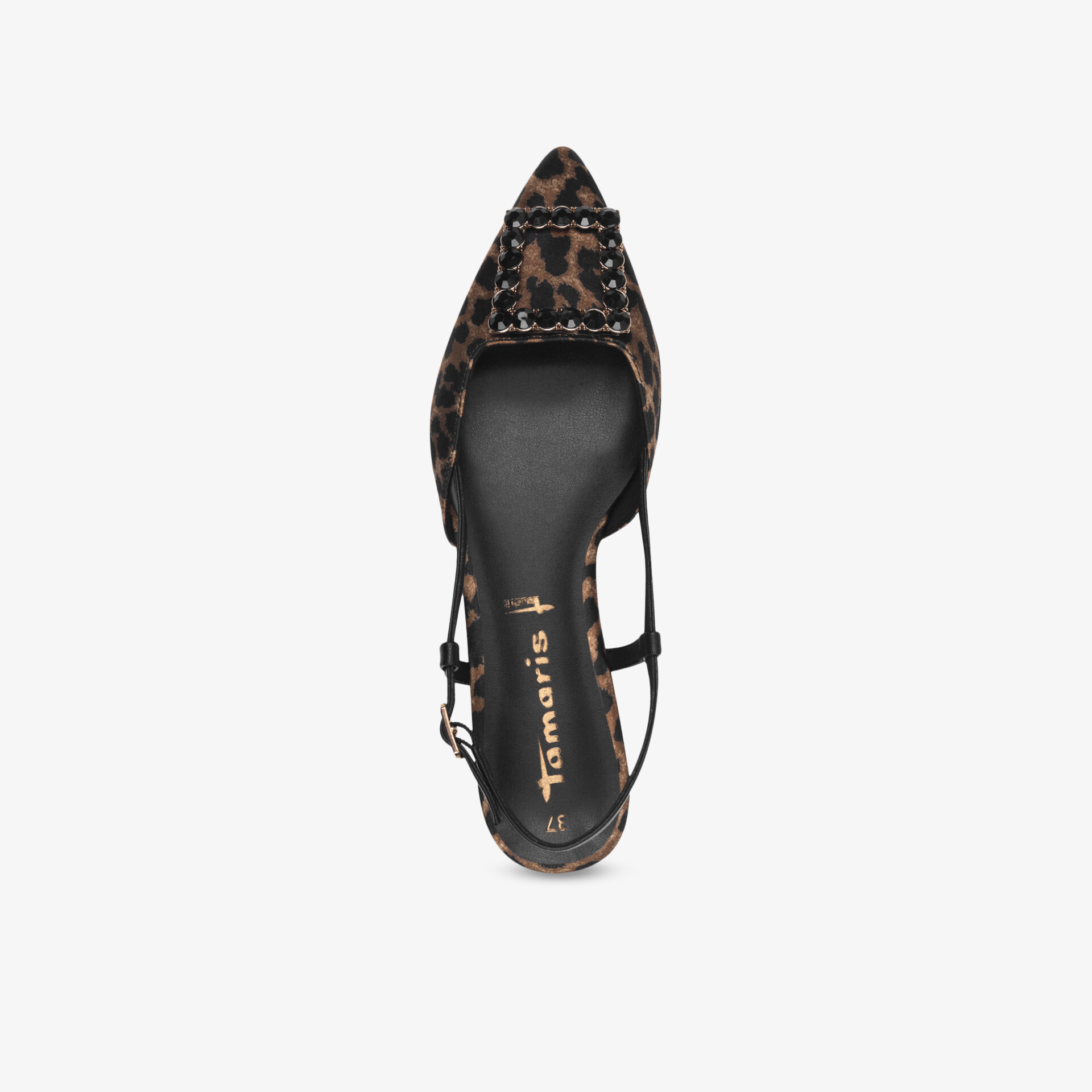 Eleganter spitzer Slingback-Schuh mit Leopardenmuster, bequemer flacher Schuh mit hochwertiger Verarbeitung