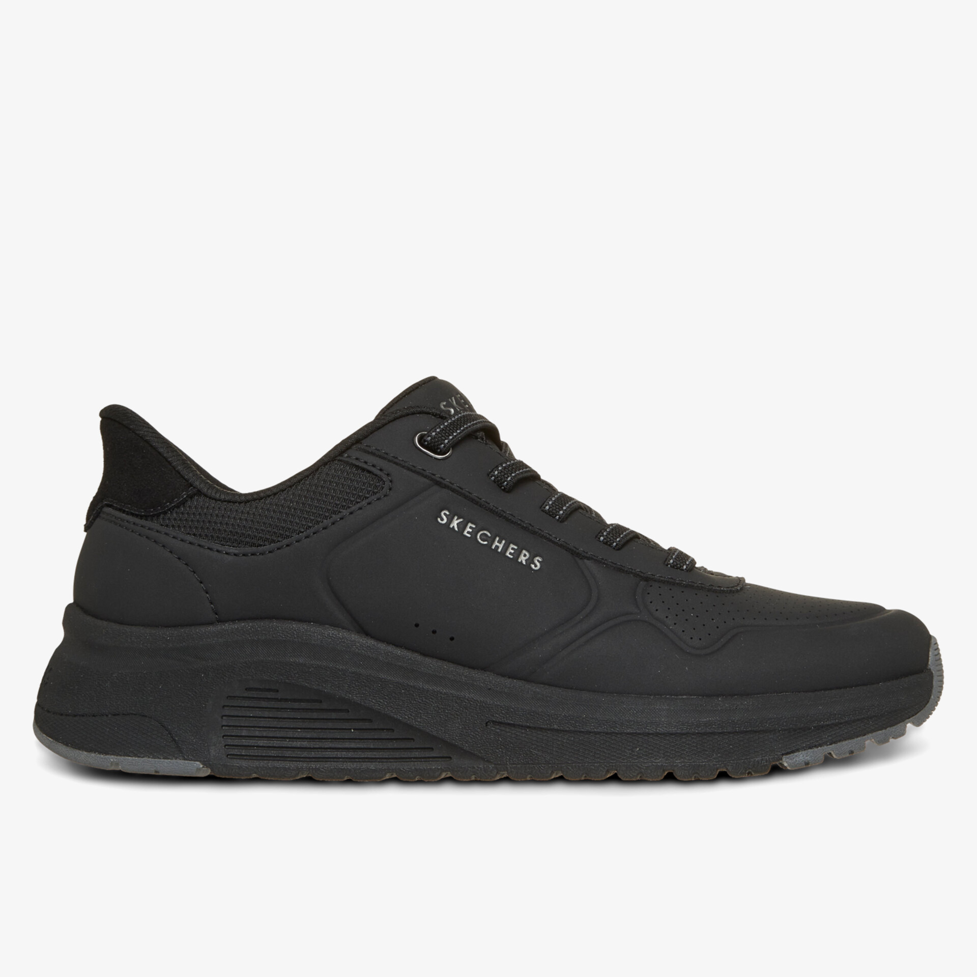 Bequemer und sportlicher schwarzer Sneaker mit leichter Sohle und robuster Verarbeitung, ideal für Alltag und Freizeit
