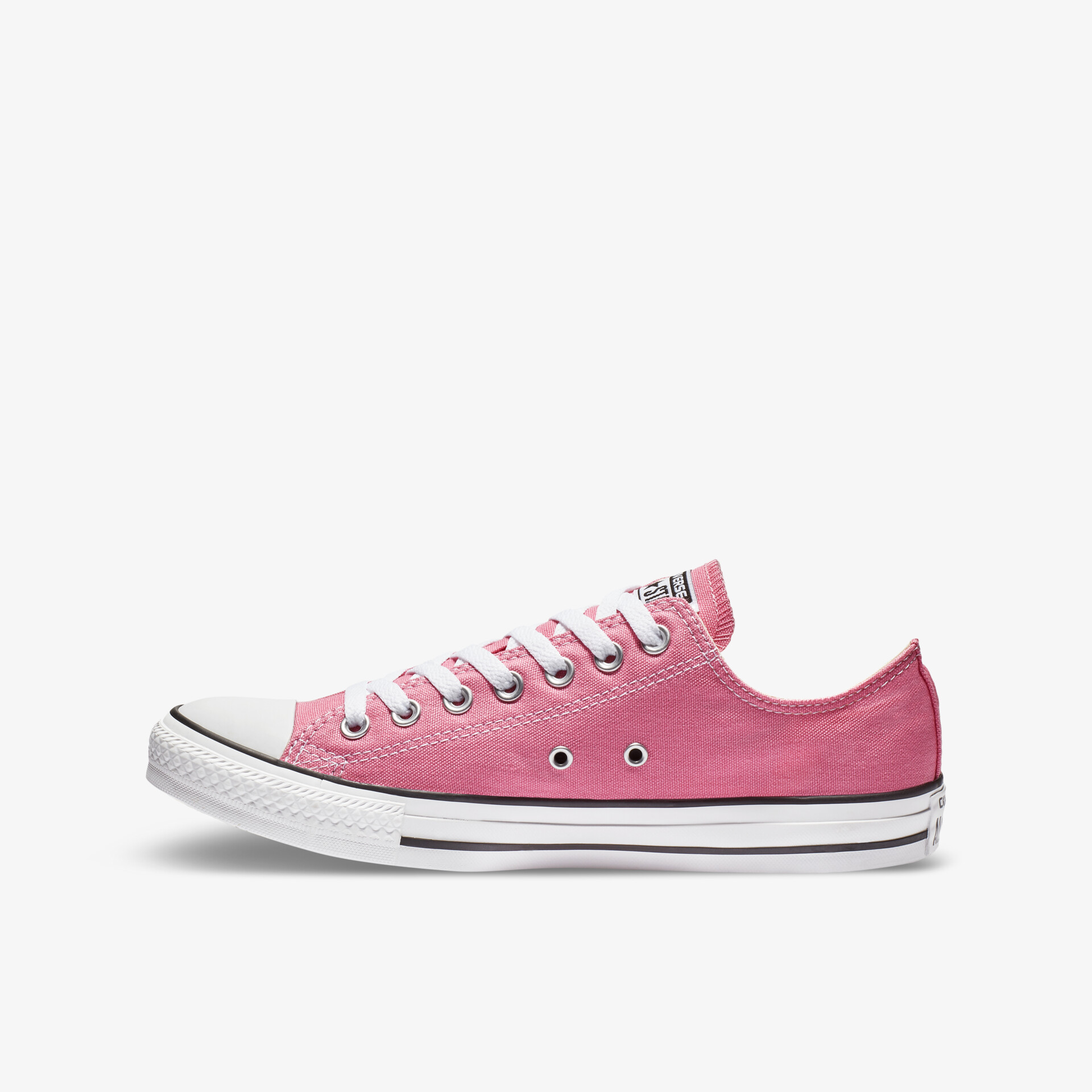Pinkfarbener Sneaker im klassischen Design mit weißer Sohle und Schnürung, ideal für Alltag und Freizeit.