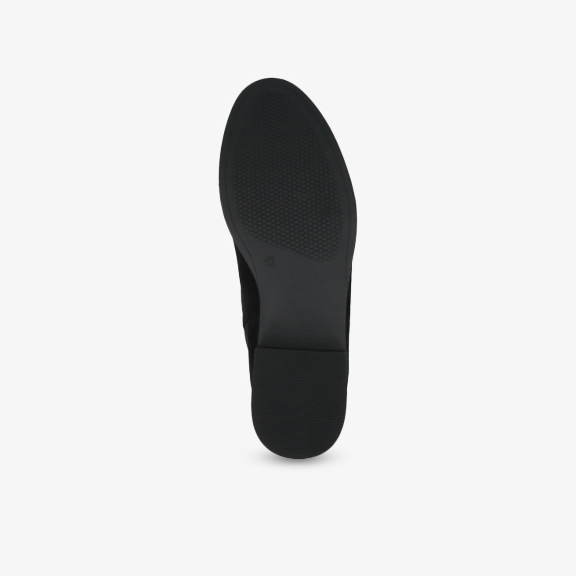 Schuhsohle in schwarzer Farbe, rutschfest und robust für sicheren Griff auf verschiedenen Untergründen