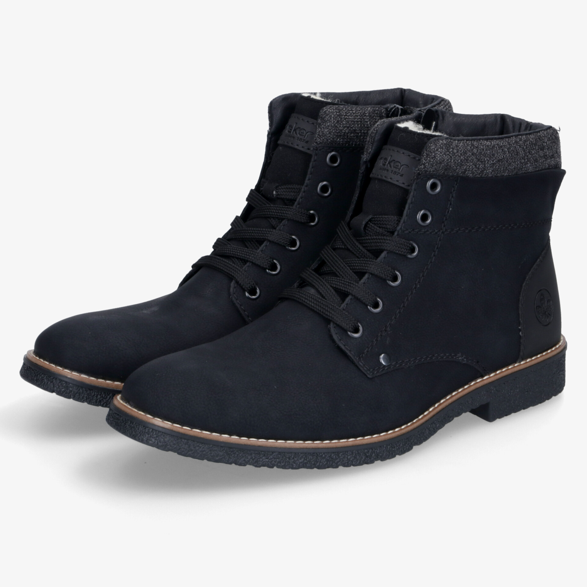 Schwarze robuste Boots mit Schnürsenkeln, eleganter Stil und hoher Komfort für vielseitigen Einsatz