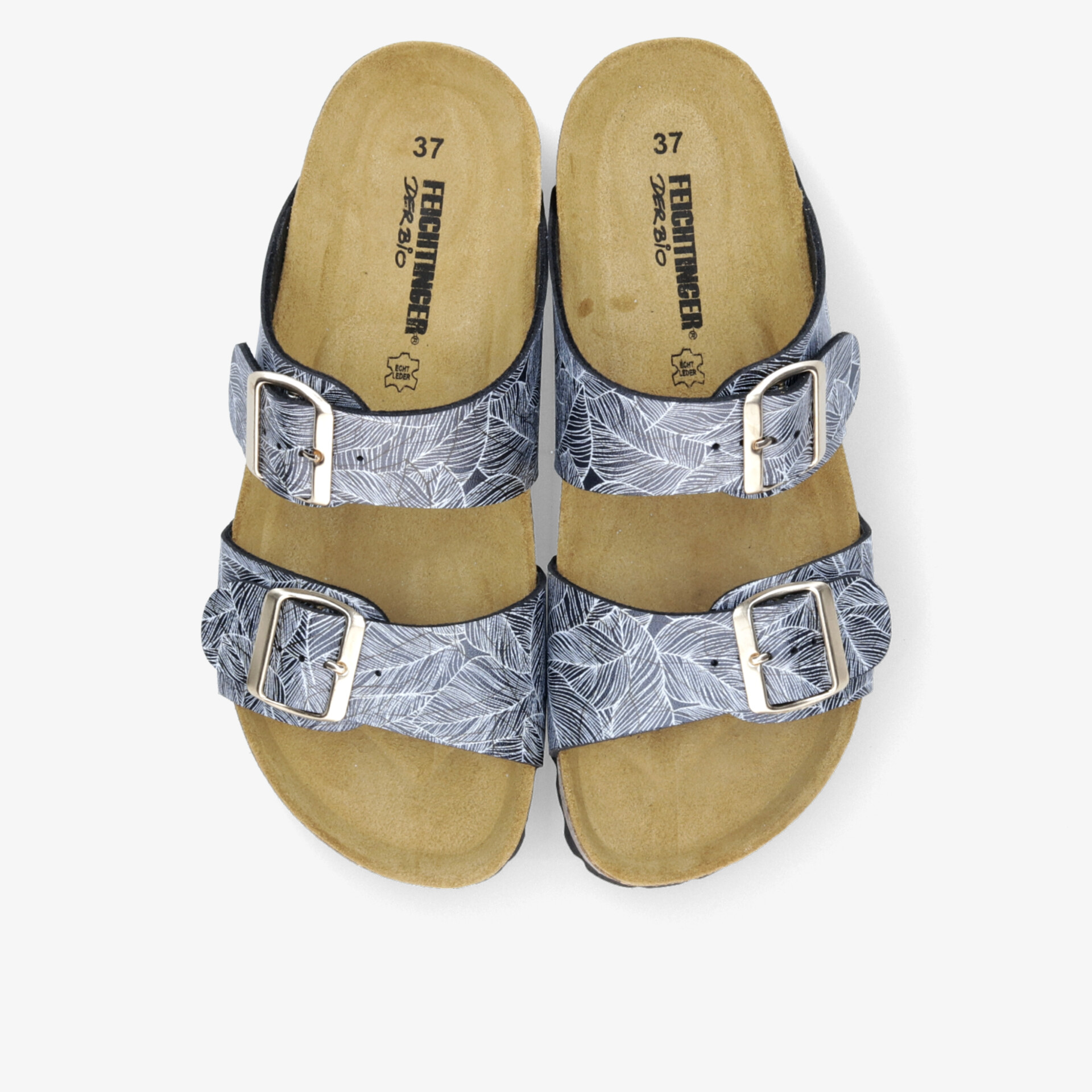 Bequeme zweiriemige Sandalen mit verstellbaren Schnallen und anatomischem, weichem Fußbett für optimalen Tragekomfort