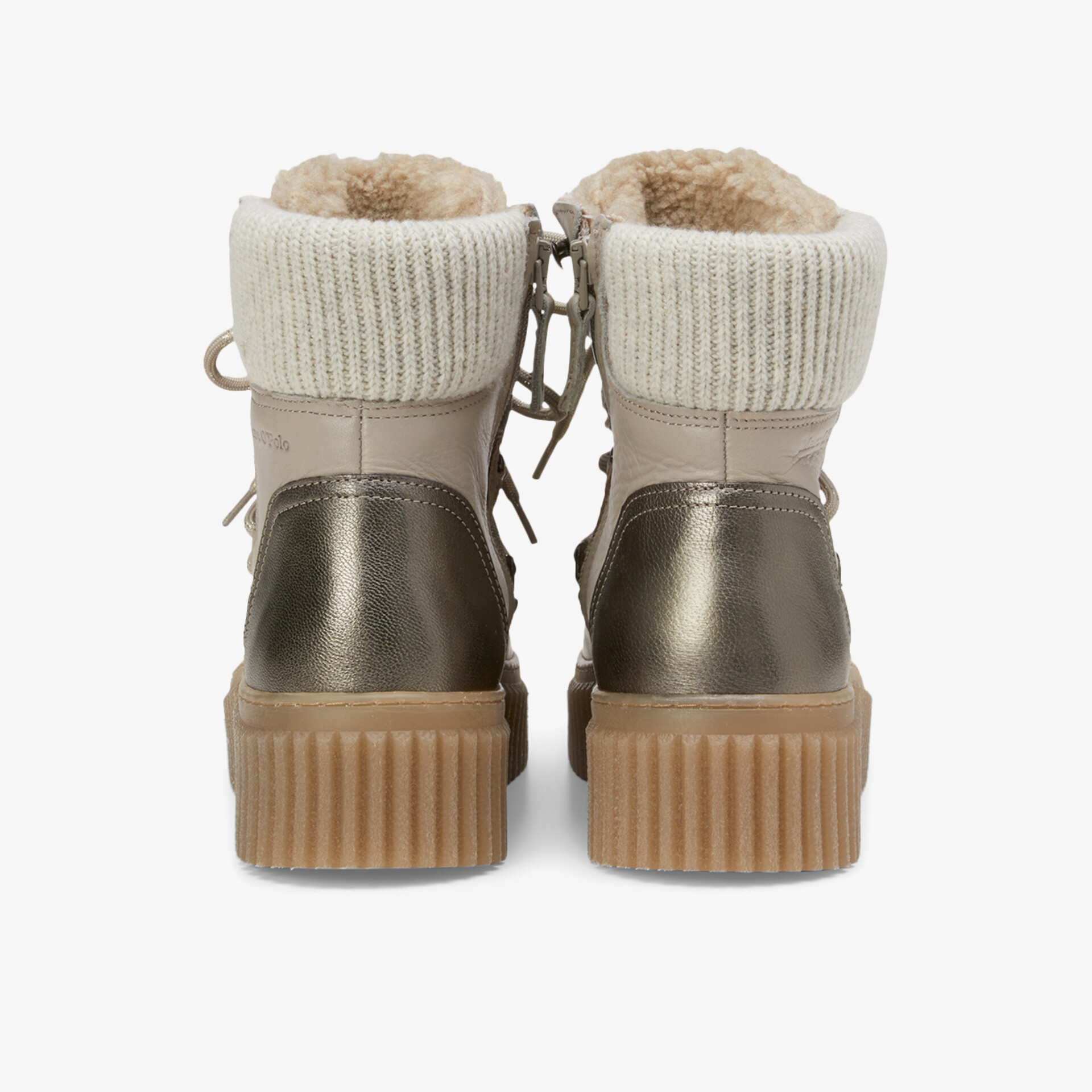 Winterstiefel Rückansicht mit warmem Futter, stabiler Absatz und kuscheligem Schaft für optimalen Komfort