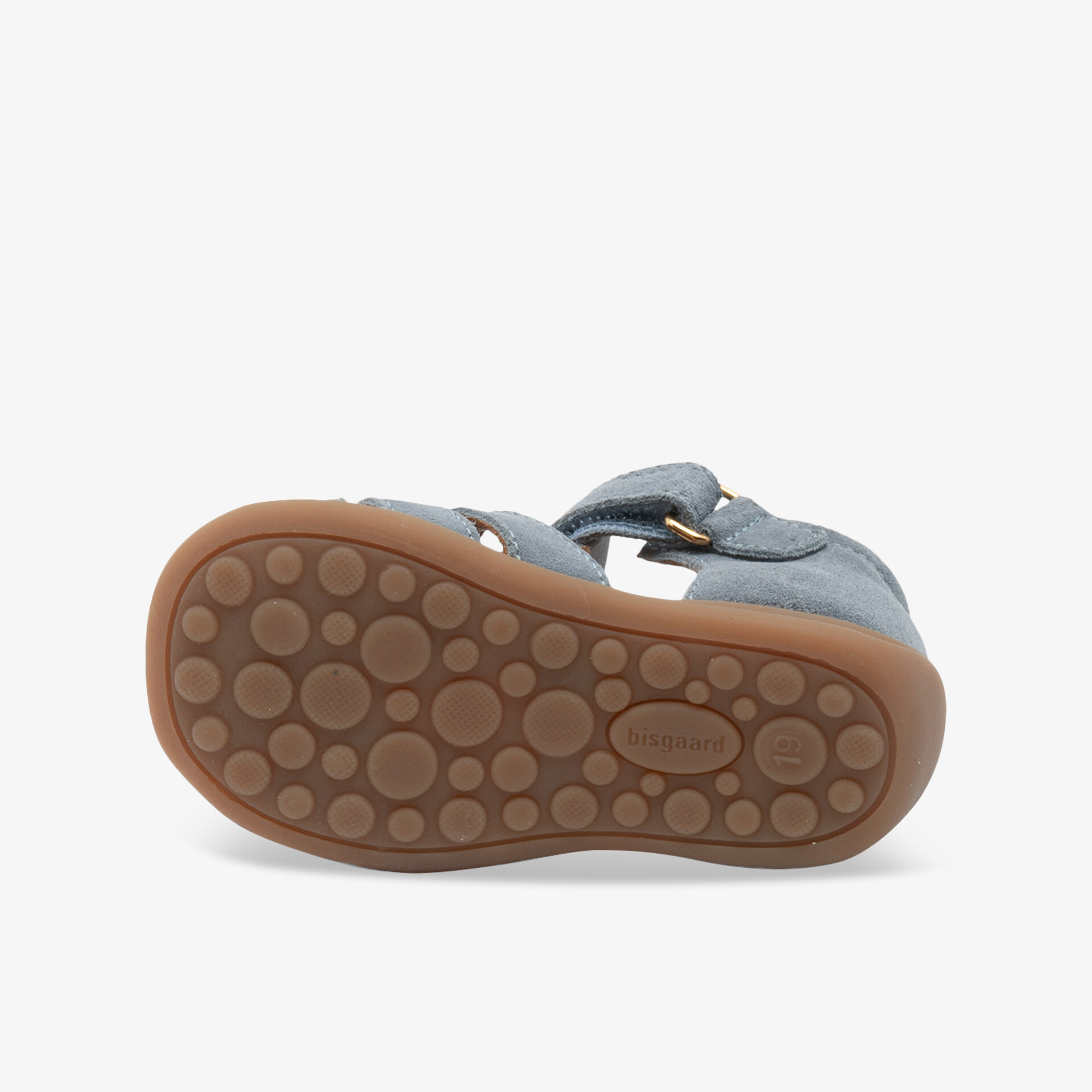 Robuste braune Gummisohle mit rundem Profil für optimalen Halt und Komfort bei jedem Schritt