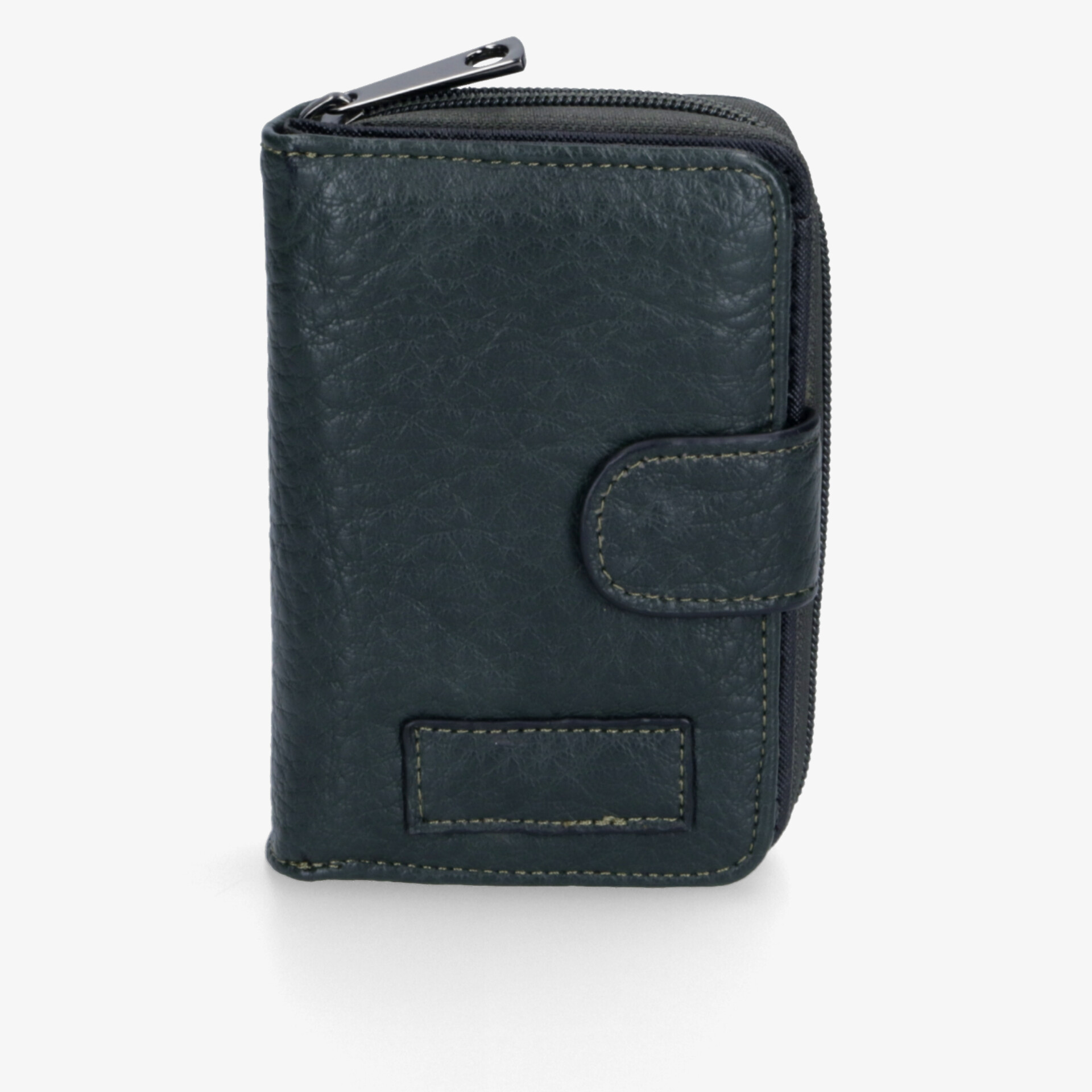 Kompaktes Lederportemonnaie mit Reißverschluss und mehreren Kartenfächern, robust und stilvoll für den Alltag.