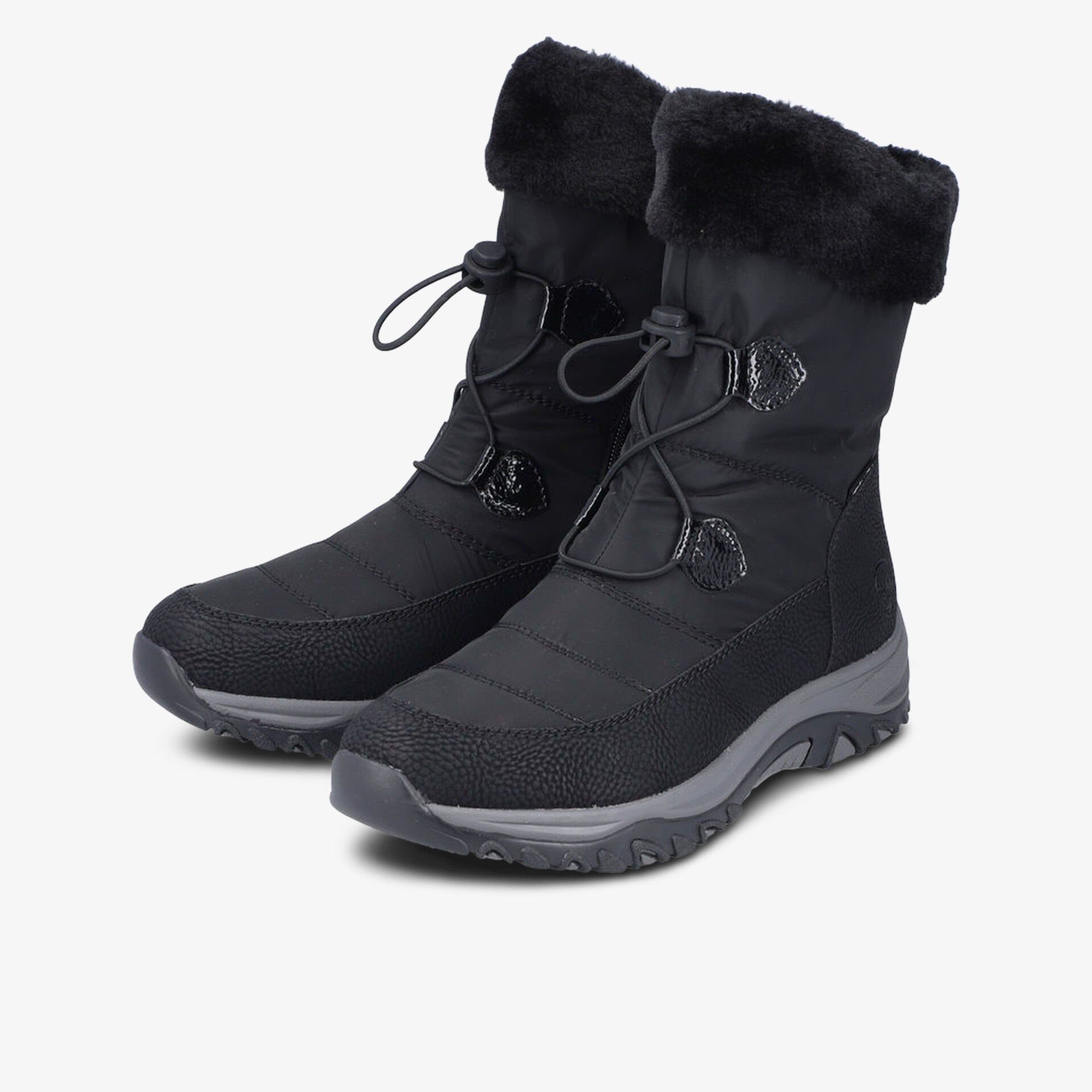 warme Winterstiefel mit wasserabweisendem Material, schnürbar, rutschfeste Sohle und kuscheligem Futter