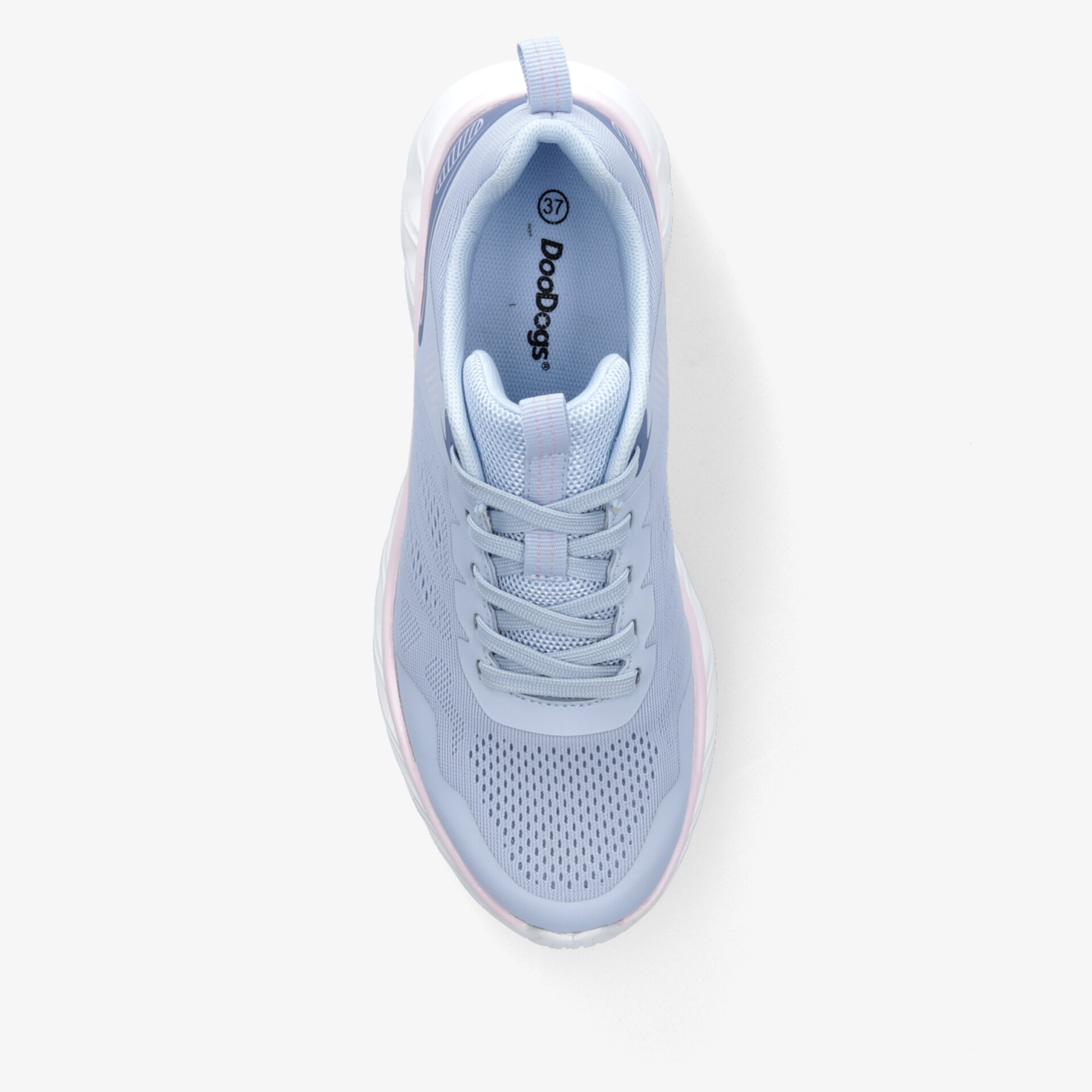 Leichter hellblauer Sneaker mit atmungsaktivem Obermaterial und flexibler Sohle, perfekt für sportlichen Komfort