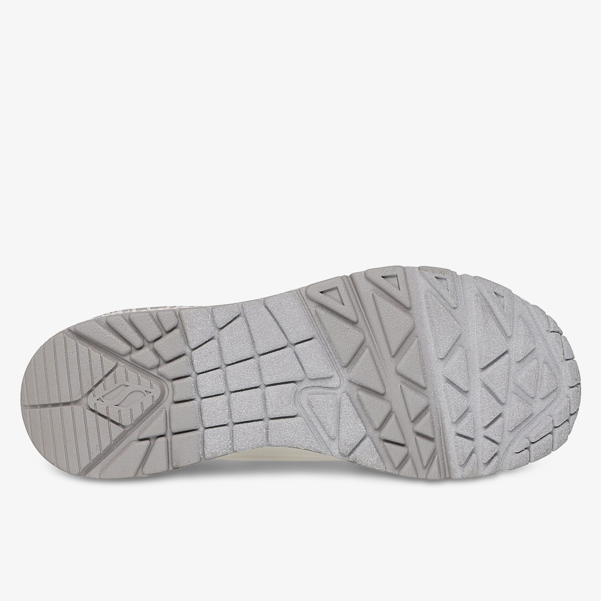 Robuste graue Sohle mit rutschfestem Profil für optimalen Halt und Komfort