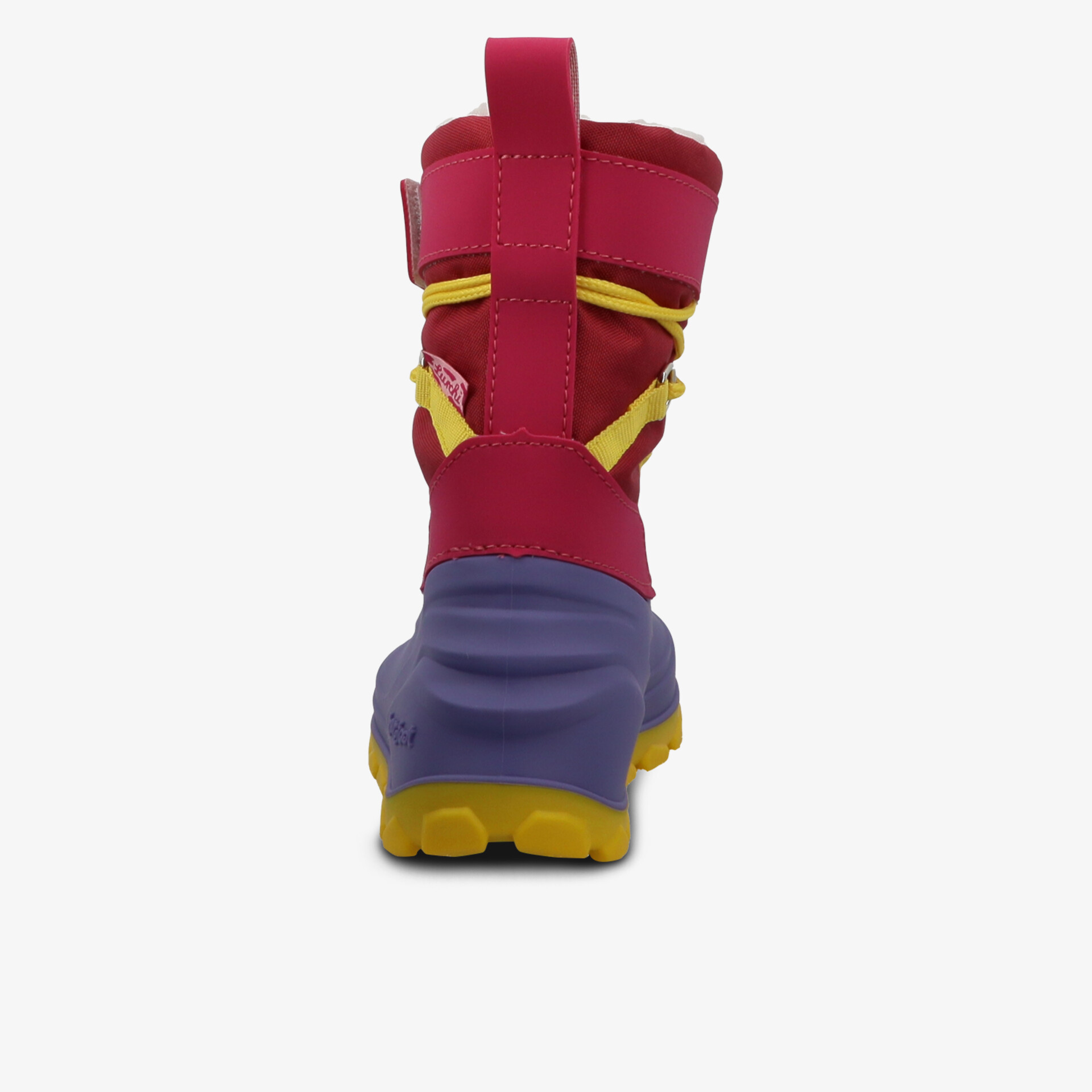 Bunter robuster Wetterschutz-Stiefel mit rutschfester Sohle und komfortablem Schaft, Rückansicht