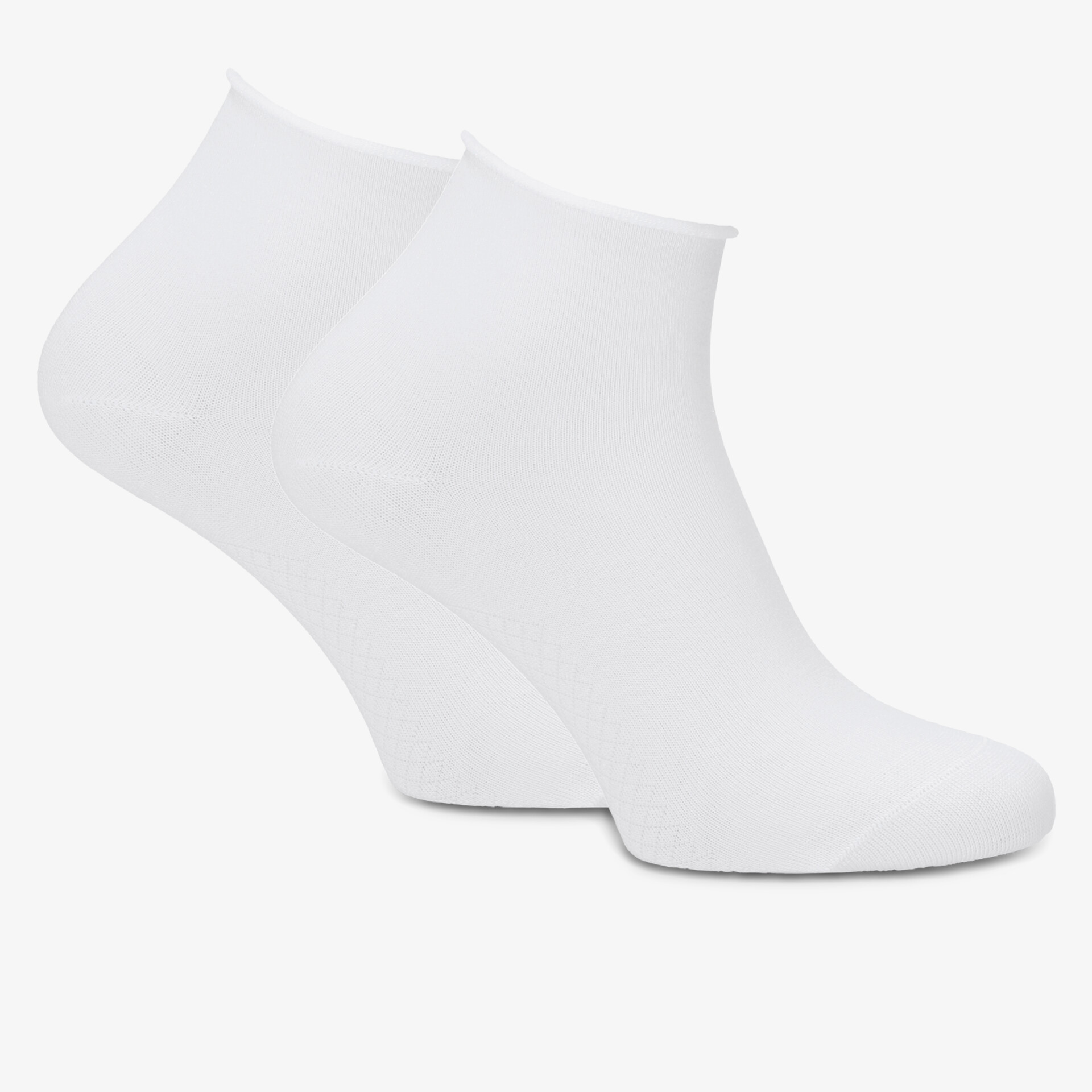Weiche und bequeme weiße Socken in klassischem Look, ideal für den Alltag und sportliche Aktivitäten.