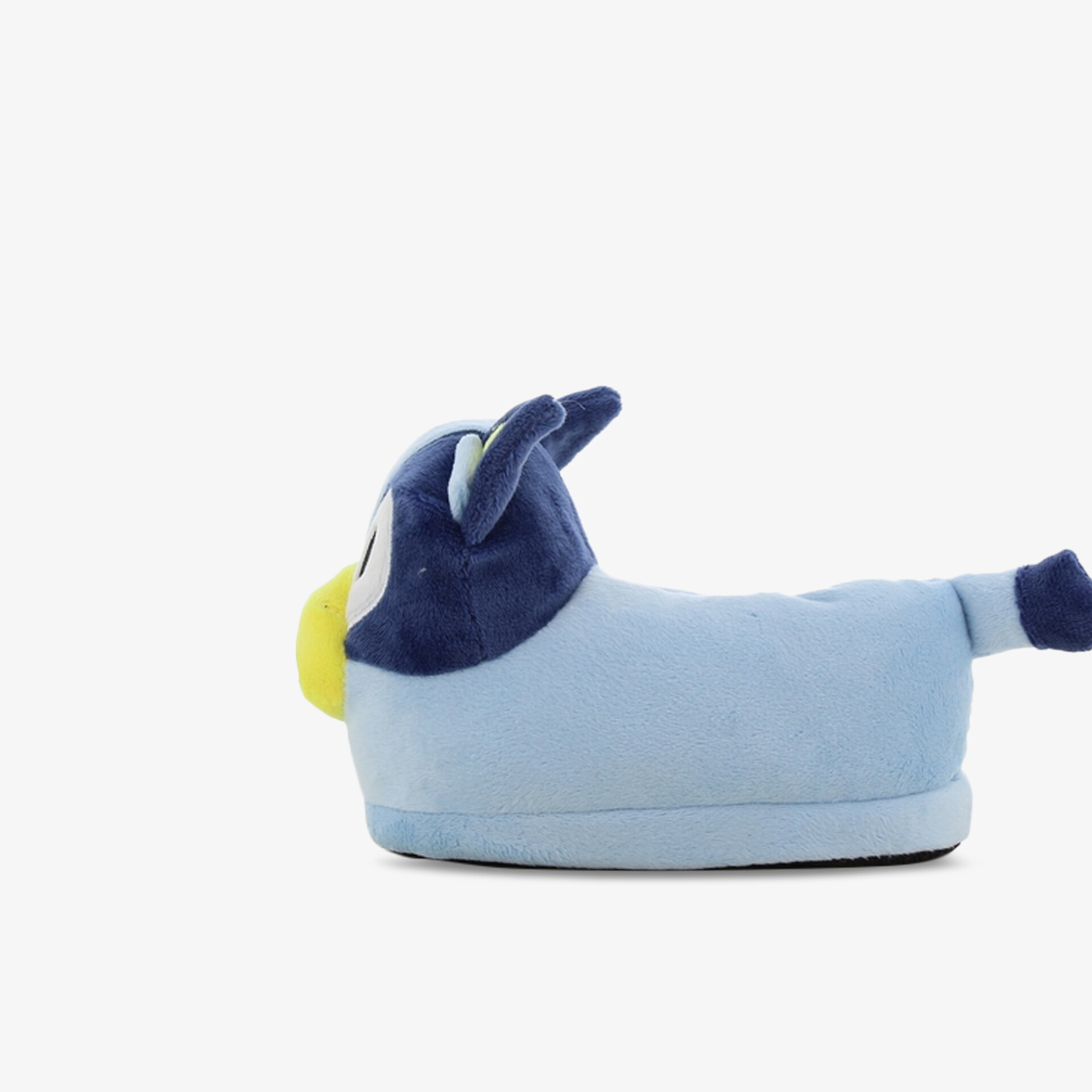 Weicher blauer Plüsch-Hausschuh mit niedlichem Tierdesign, gepolstert und rutschfester Sohle für hohen Komfort