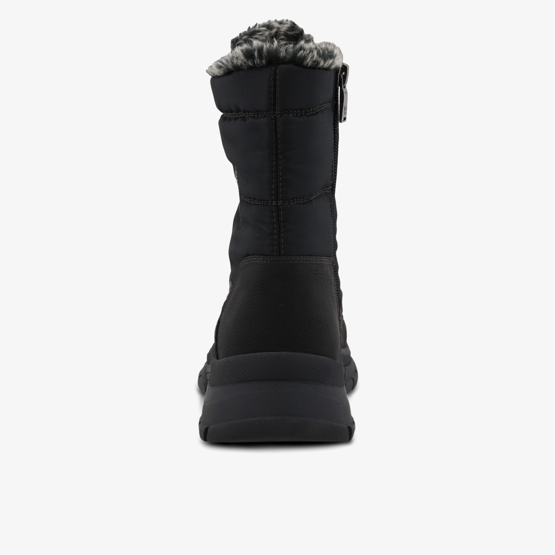 Robuster Winterstiefel mit warmem Innenfutter und rutschfester Sohle, gezeigt von hinten