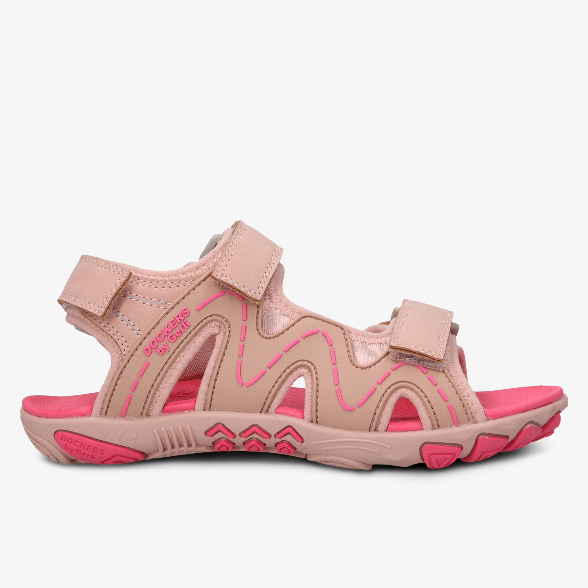 Bequeme Sandale mit verstellbaren Klettverschlüssen und flexibler, rutschfester Sohle für leichten Tragekomfort