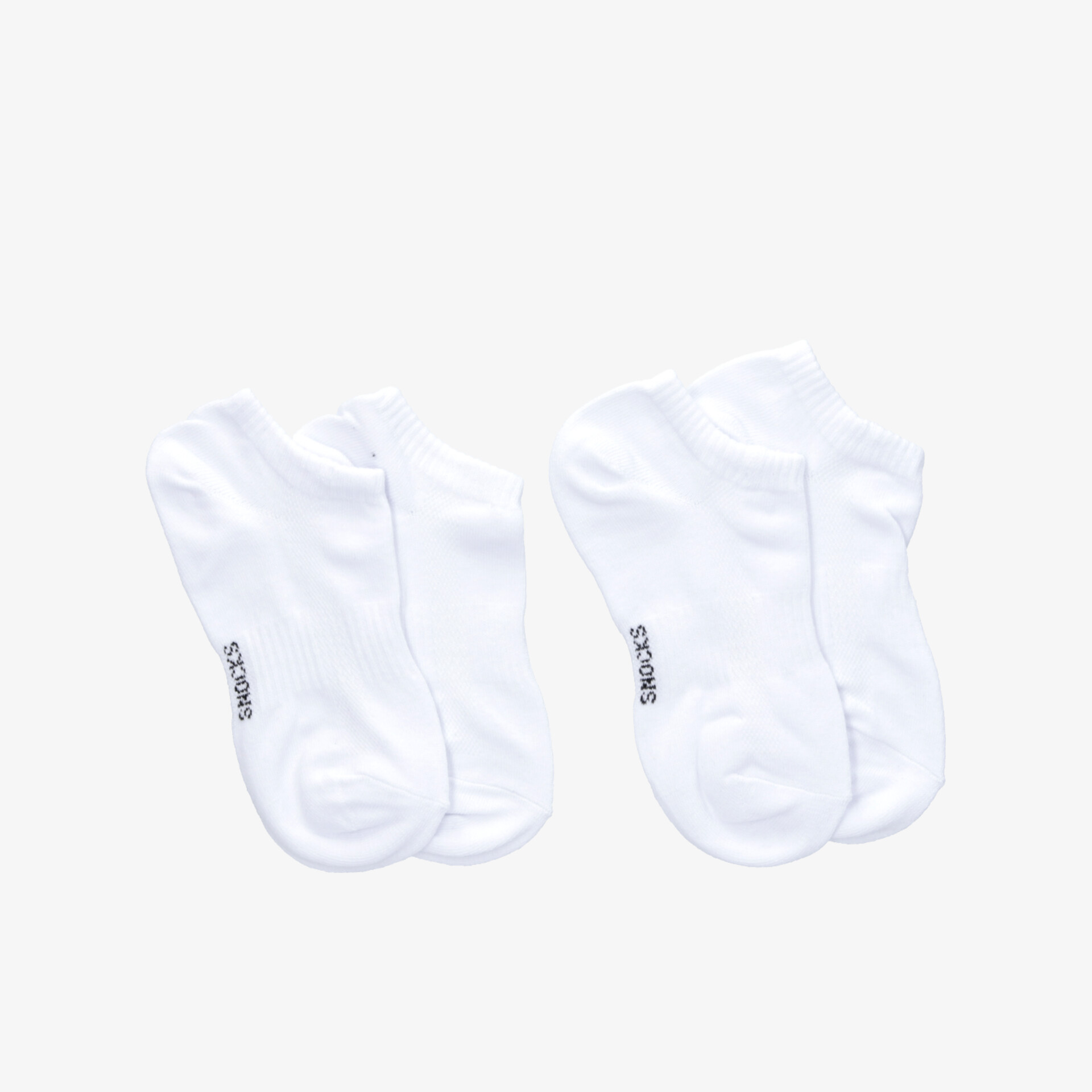 Weißes Sportsocken-Paar, weich und atmungsaktiv, bequem und robust für optimalen Tragekomfort