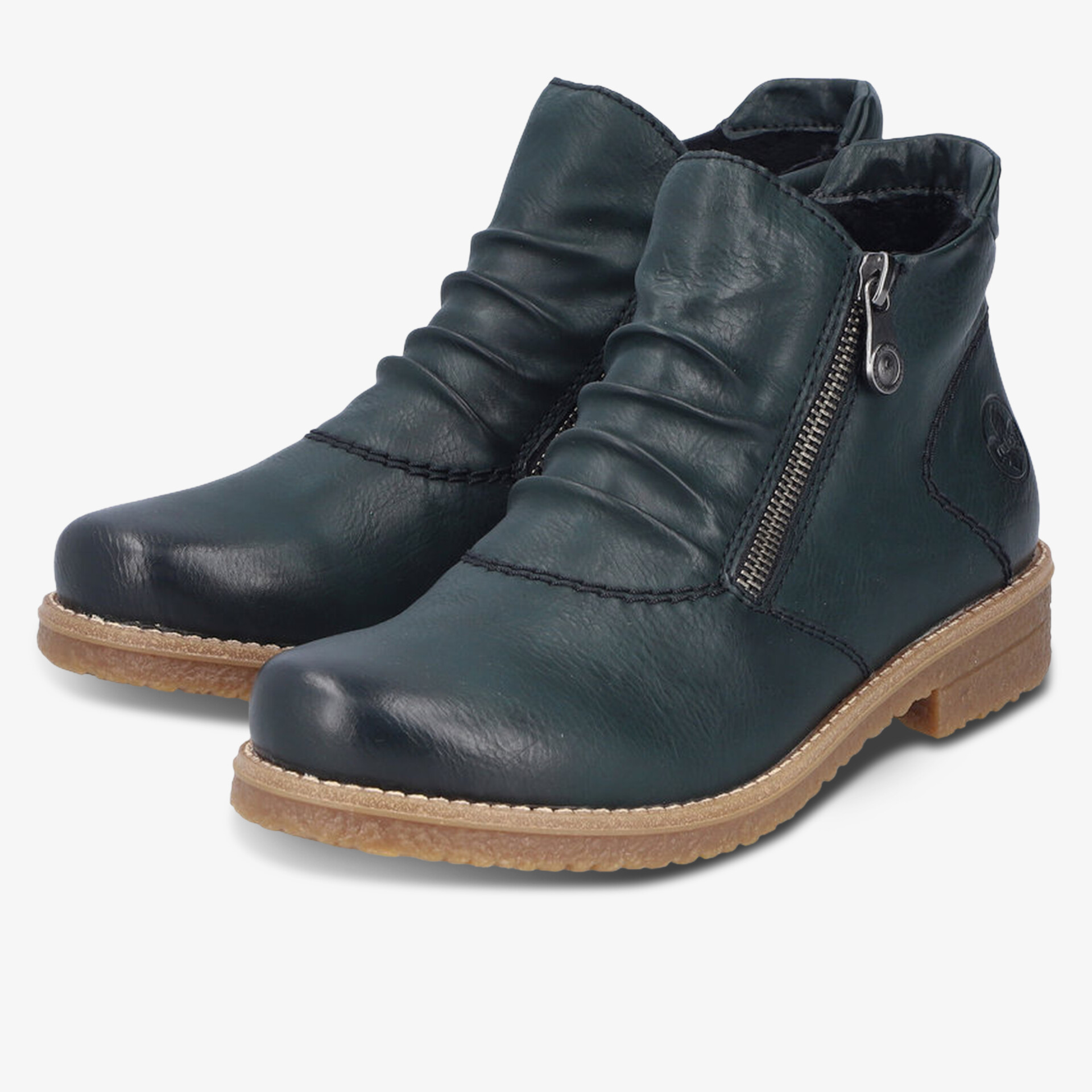 Elegante Lederstiefeletten mit seitlichem Reißverschluss, komfortable Passform und robuster Sohle