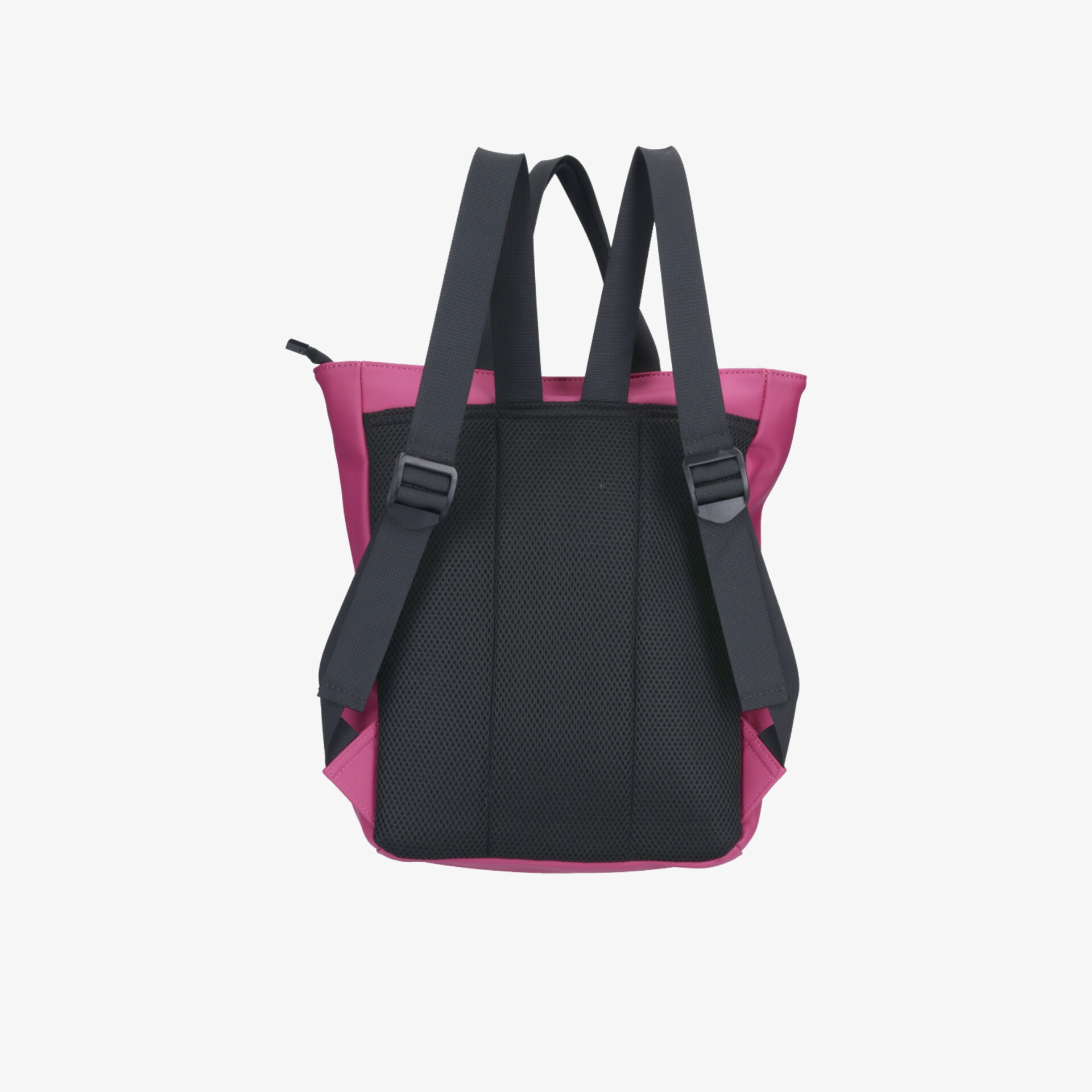 Robuster Rucksack mit gepolsterten und verstellbaren Trageriemen in klarer Rückansicht